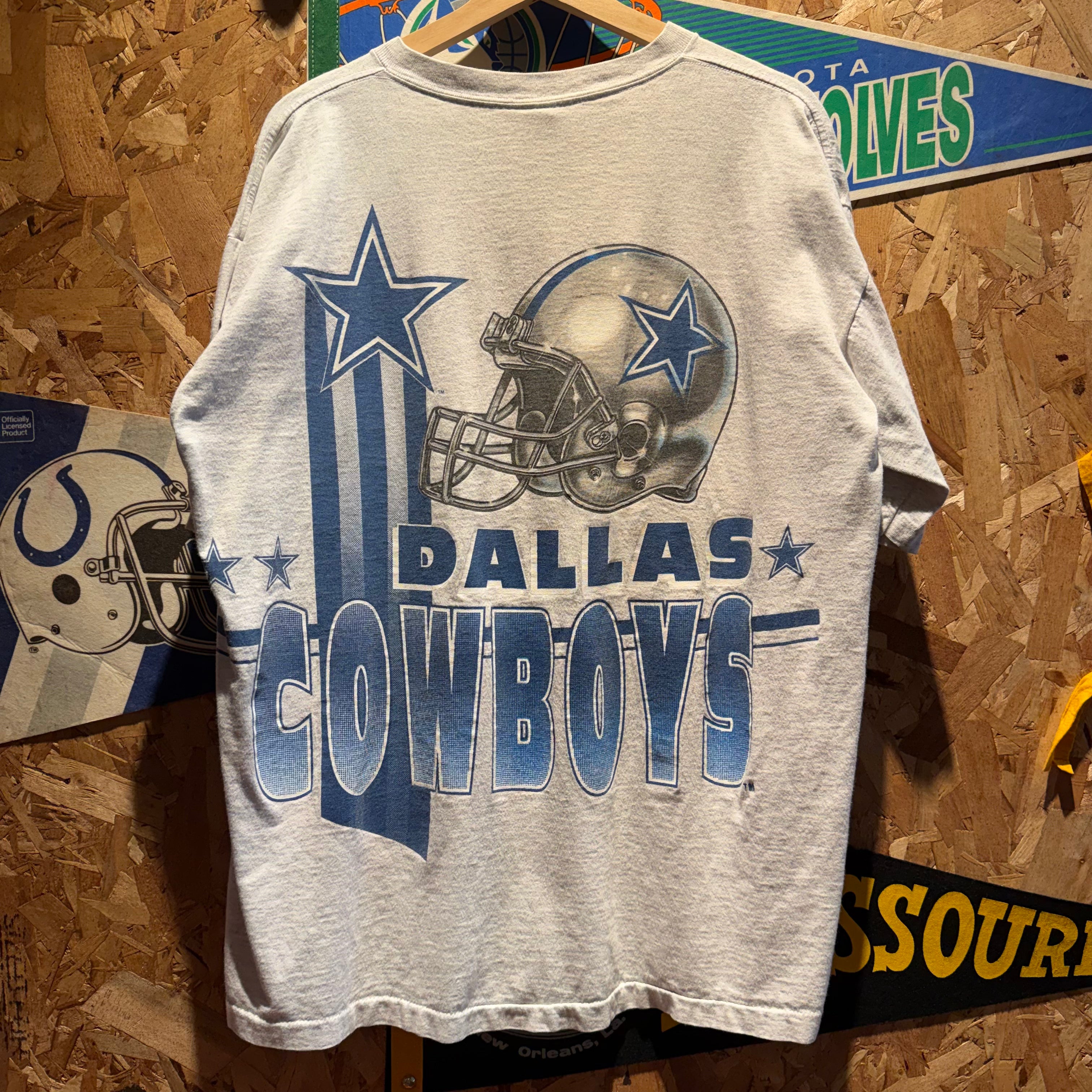 Vintage 1992 NFL Dallas Cowboys Graphic Salem Sportswear T-Shirt: XL