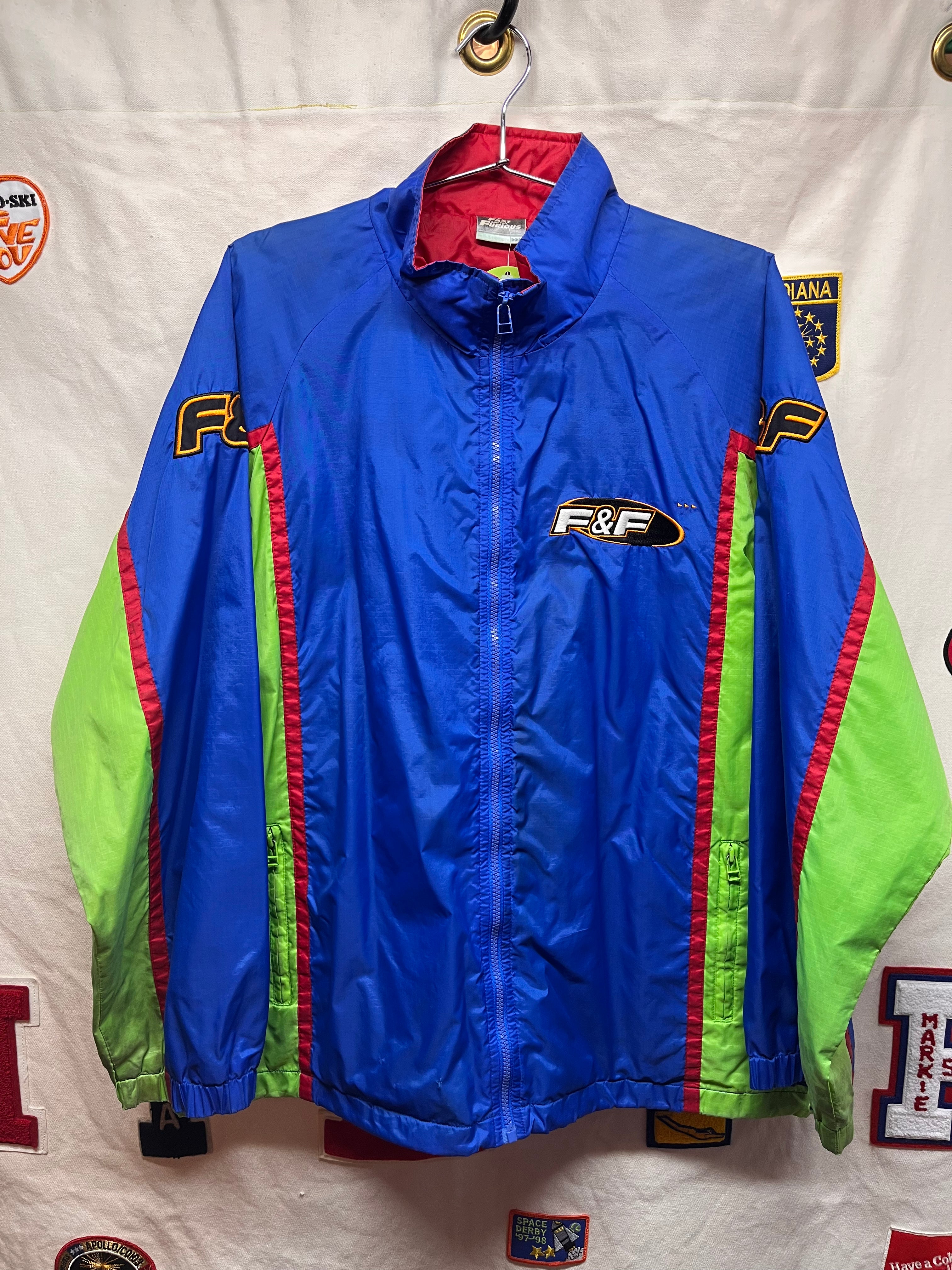 Vintage The Fast And The Furious Movie Promo F&F Blue Windbreaker Jacket: Large