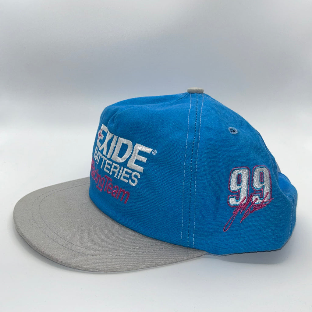 Vintage Exide Batteries NASCAR Racing Team 99 Blue Snapback Hat