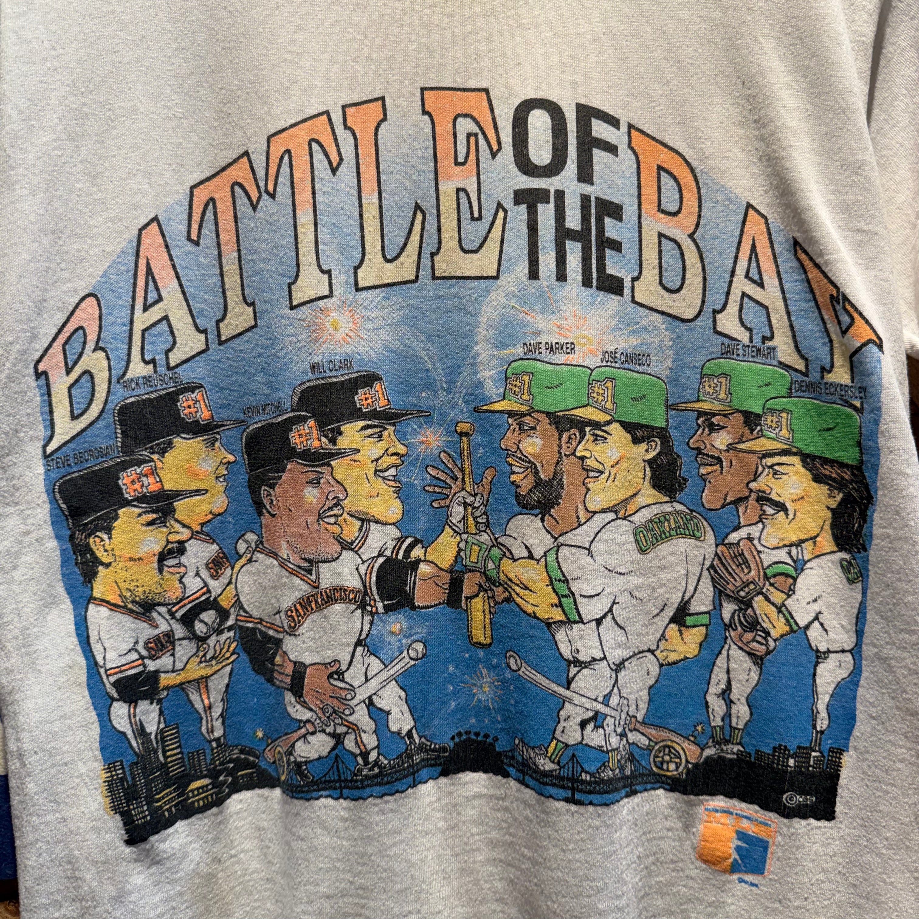 Vintage 1989 MLB Battle of the Bay World Series Baseball T-Shirt: S