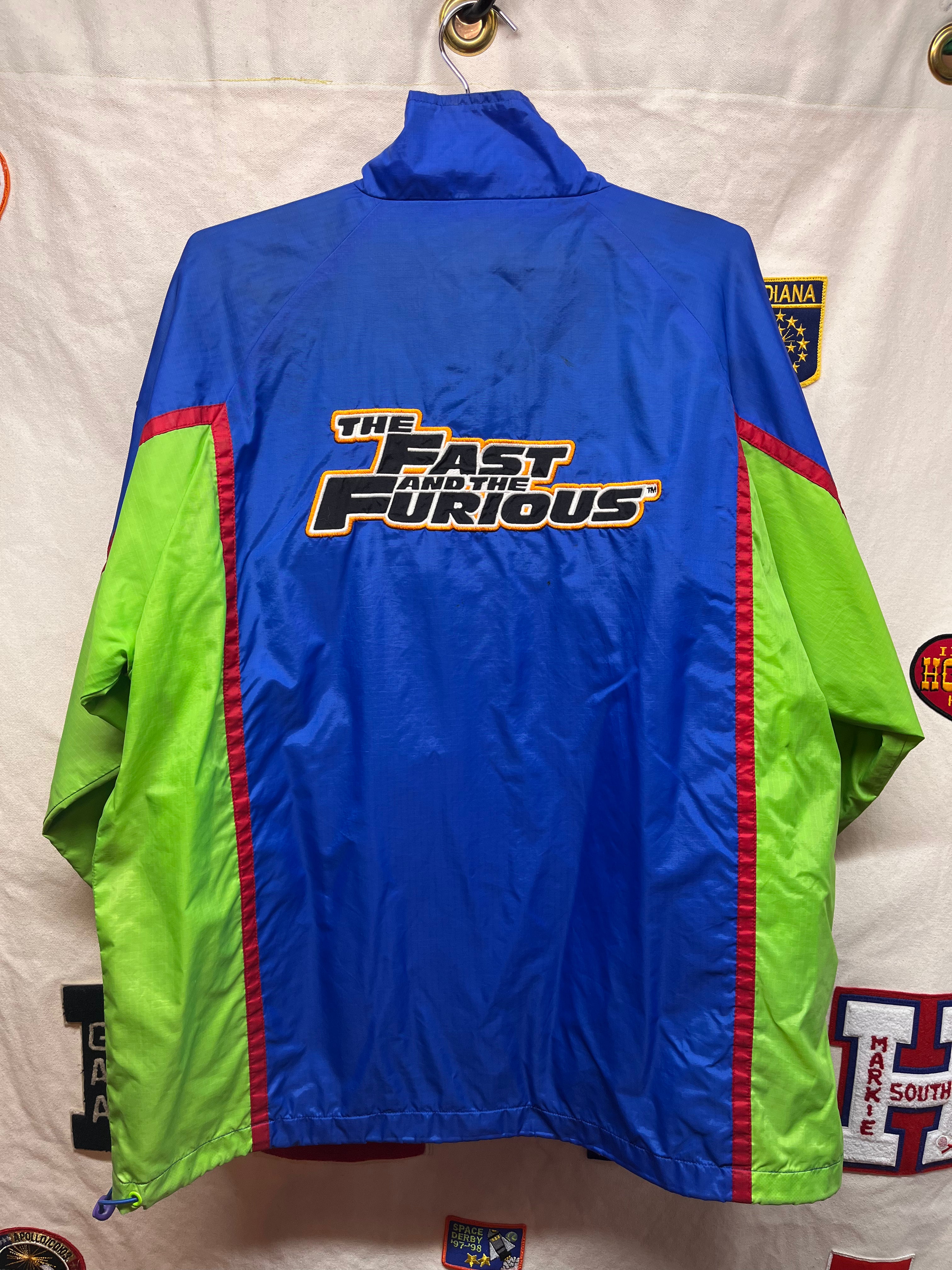 Vintage The Fast And The Furious Movie Promo F&F Blue Windbreaker Jacket: Large
