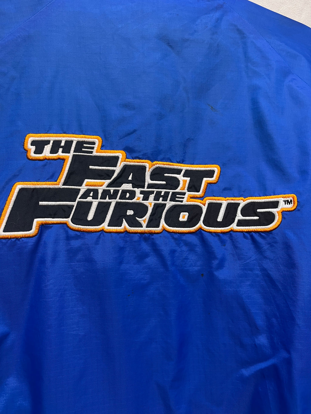 Vintage The Fast And The Furious Movie Promo F&F Blue Windbreaker Jacket: Large
