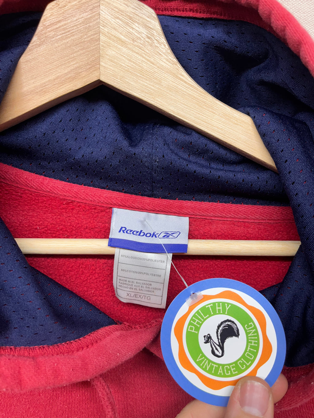 Vintage Cleveland Cavaliers NBA Reebok Y2K Red Hoodie Sweatshirt: XL