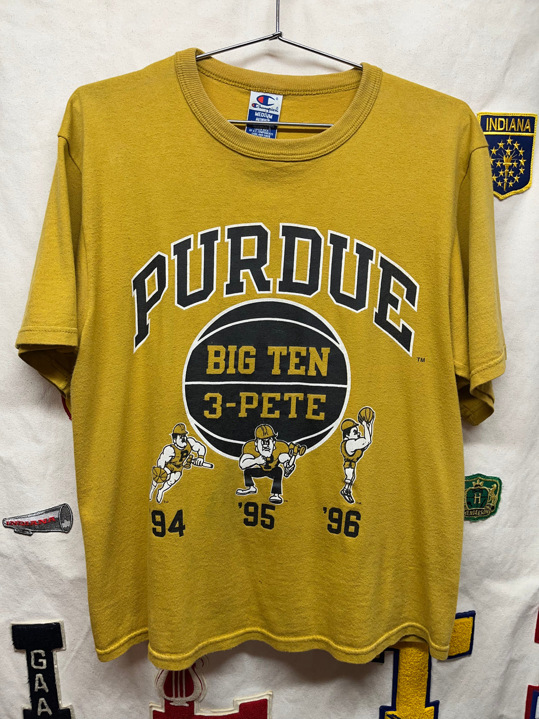 Vintage Purdue University 3 Pete Basketball Champion T-Shirt: Medium