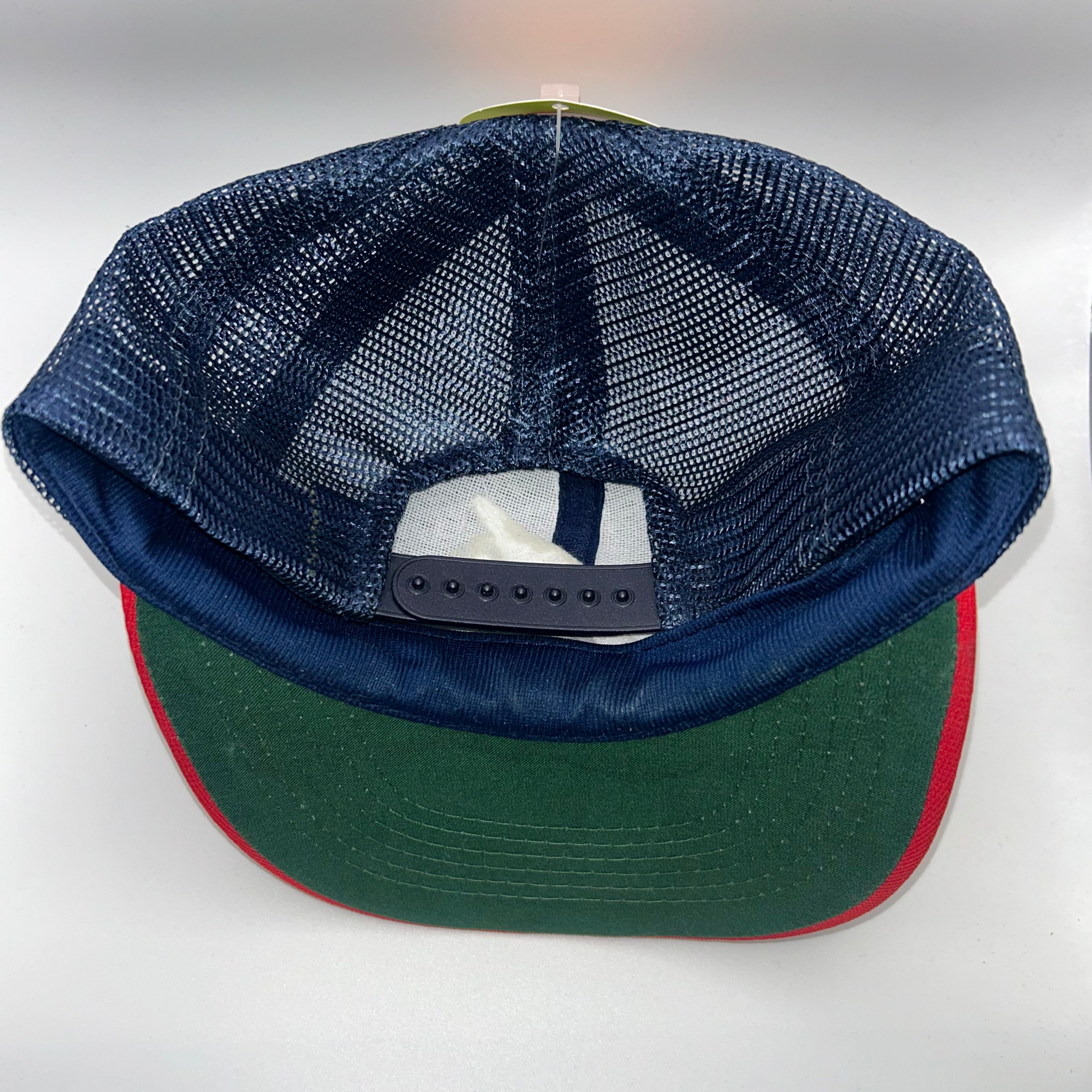 Vintage Atlanta Braves MLB Navy Red A Trucker Mesh Snapback Hat