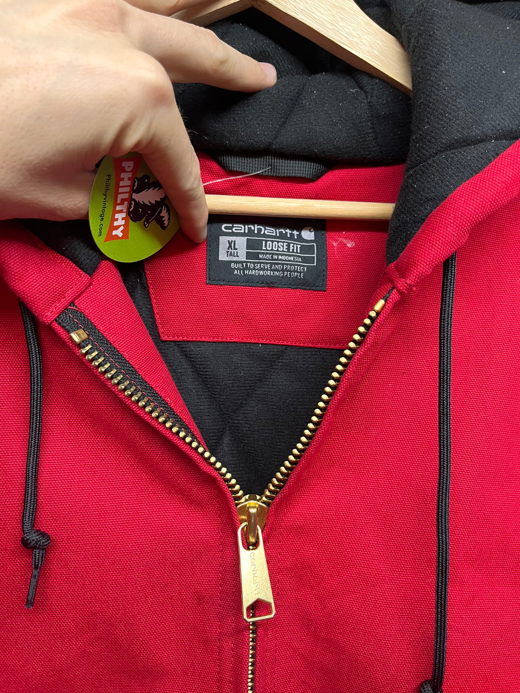 Carhartt Firm Duck Active J140 Industry Red Jacket: XLT