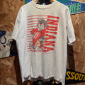 Vintage 1993 Tom & Jerry University of Indiana Hoosier Graphic T-Shirt: XL