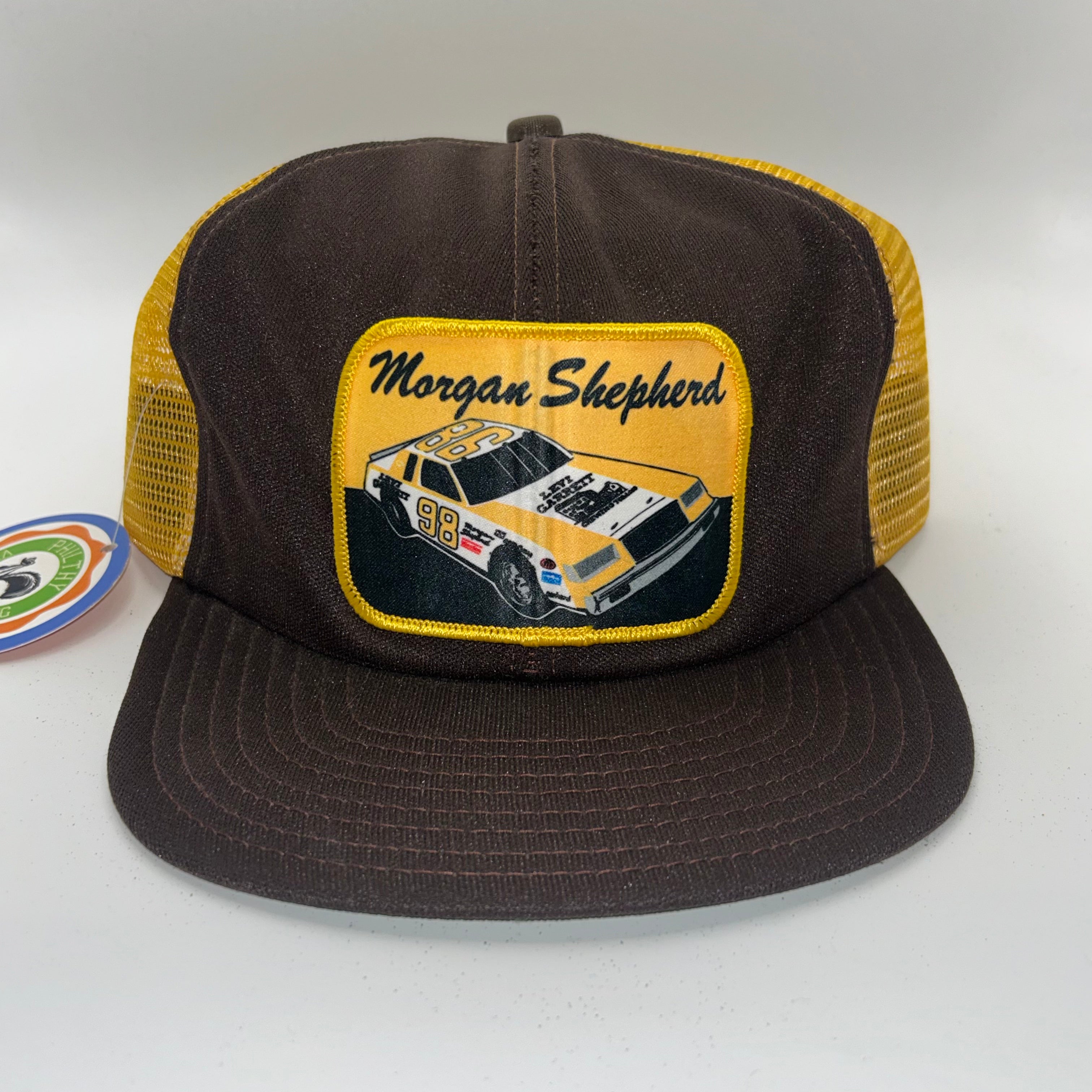 Vintage Morgan Shepard NASCAR Levi Garrett Patch 80's Mesh Trucker Snapback Hat