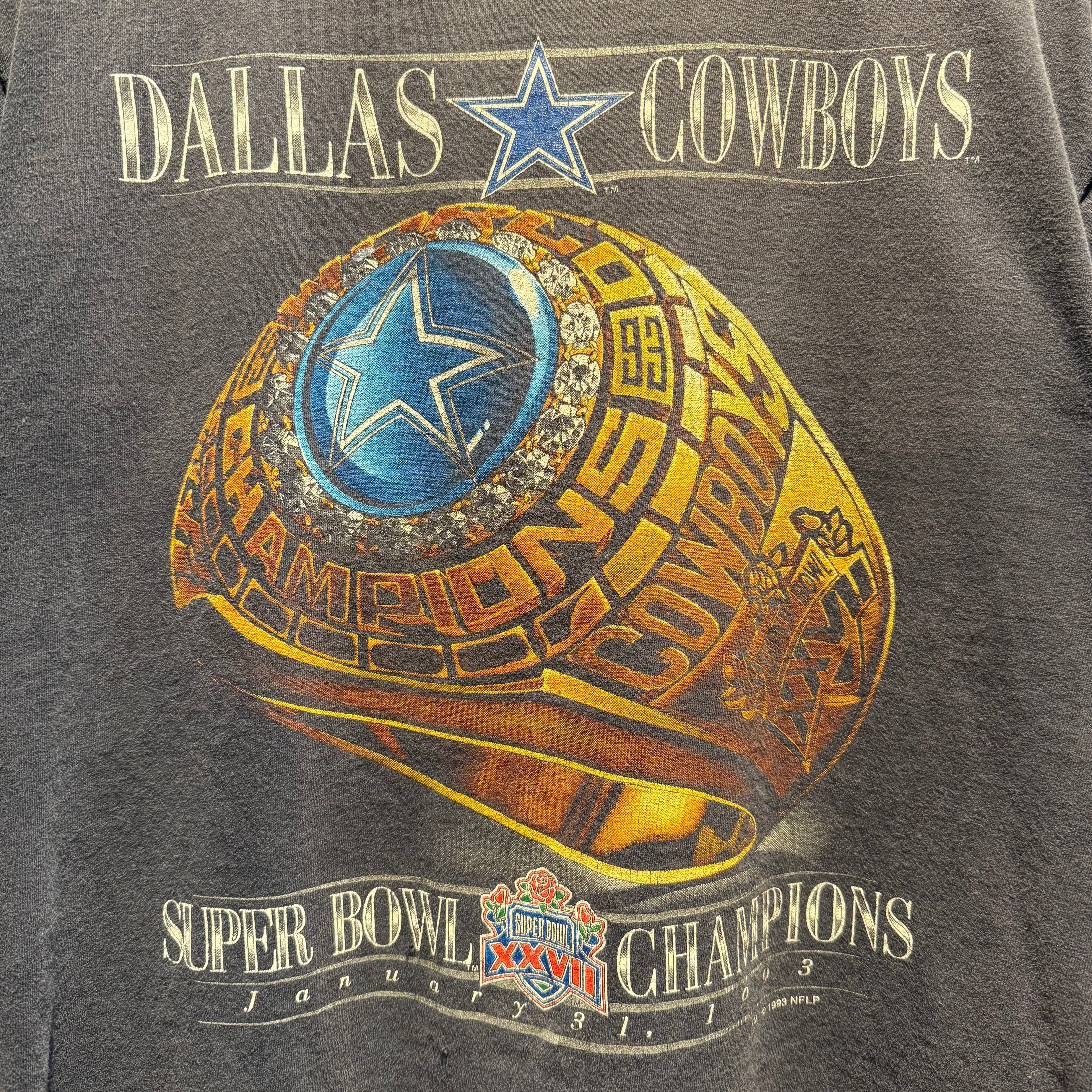 Vintage 1993 NFL Dallas Cowboys Super Bowl Champions T-Shirt: L