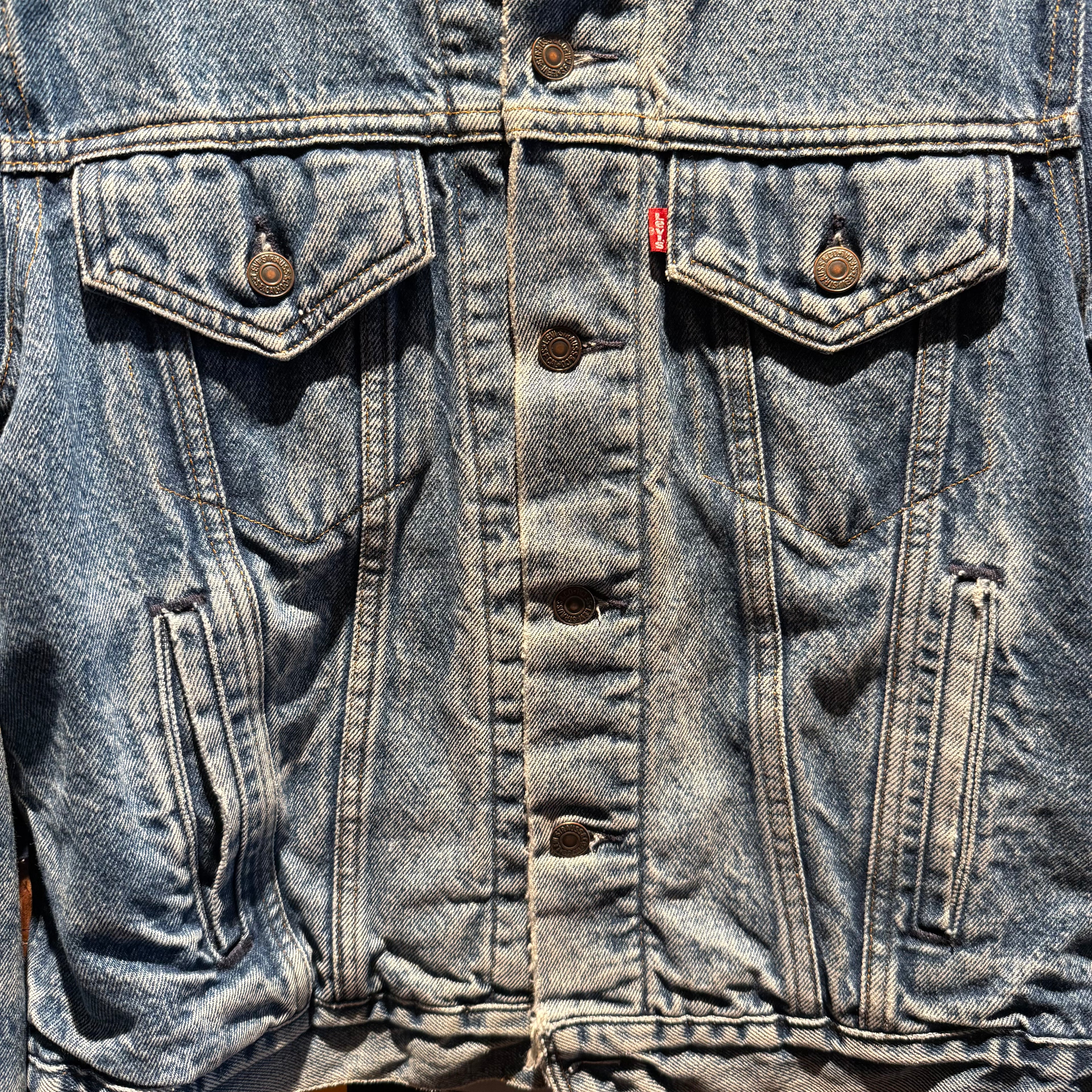 Vintage 70s Flannel-Lined Levi Denim Jean Jacket: M