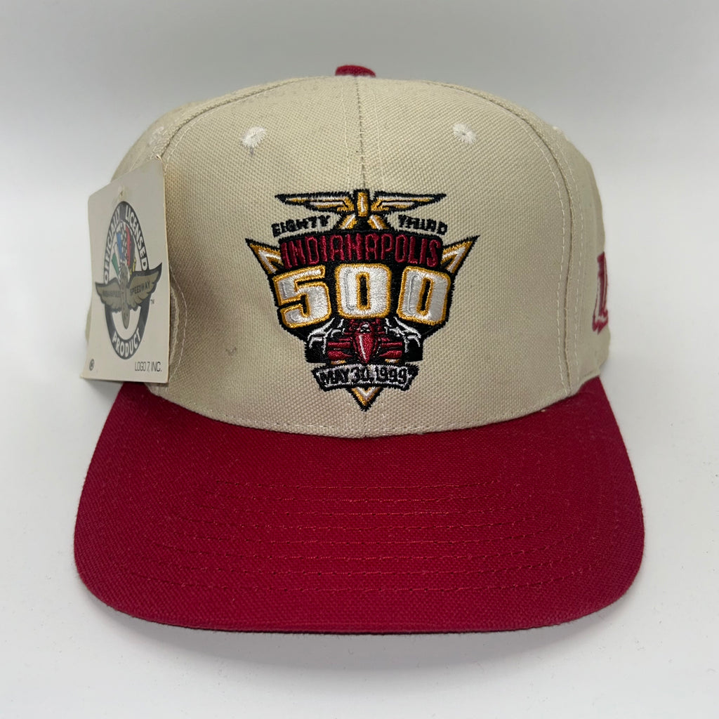 Vintage Indy 500 83rd 1999 Racing Tan NWT Logo Athletic Strapback Hat