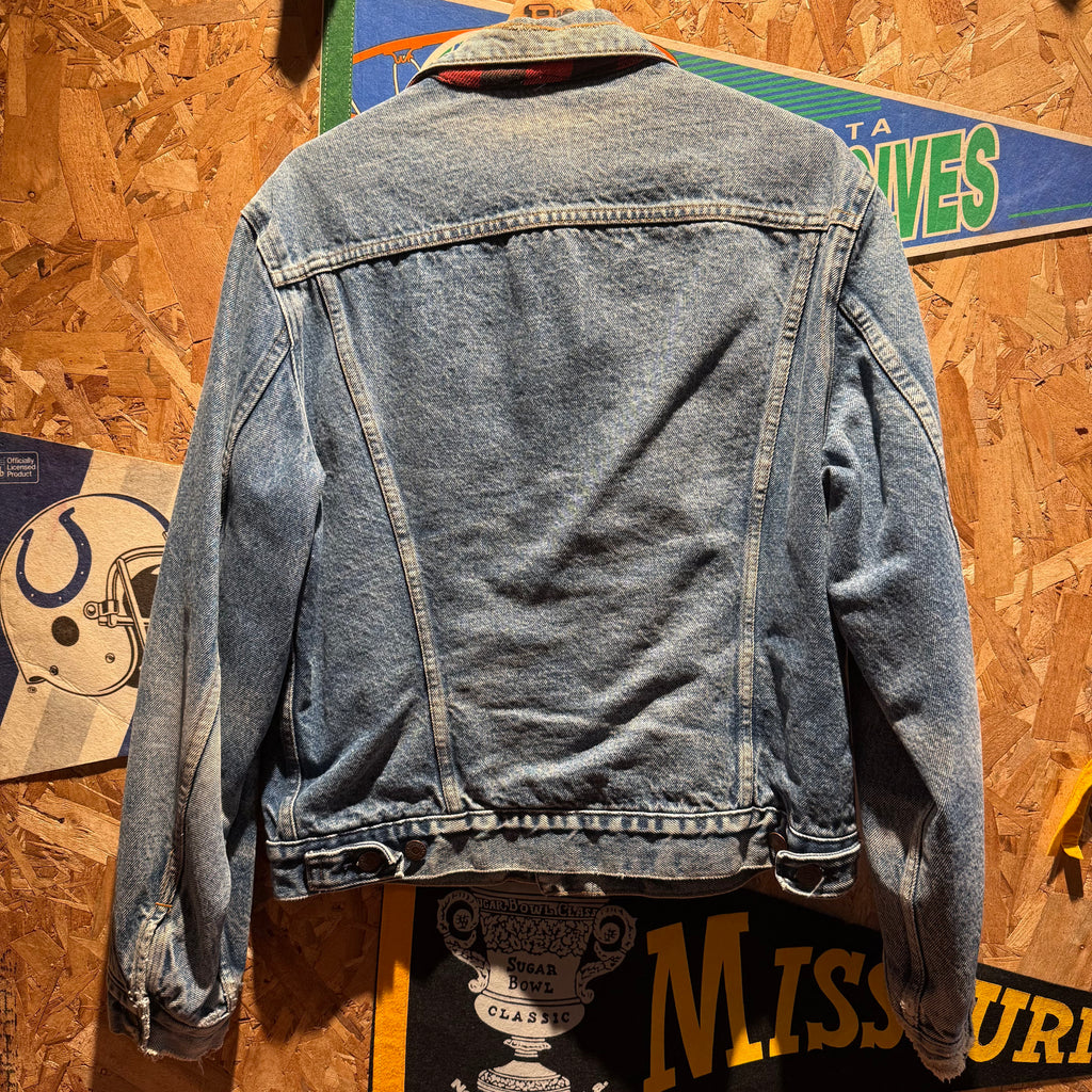 Vintage 70s Flannel-Lined Levi Denim Jean Jacket: M