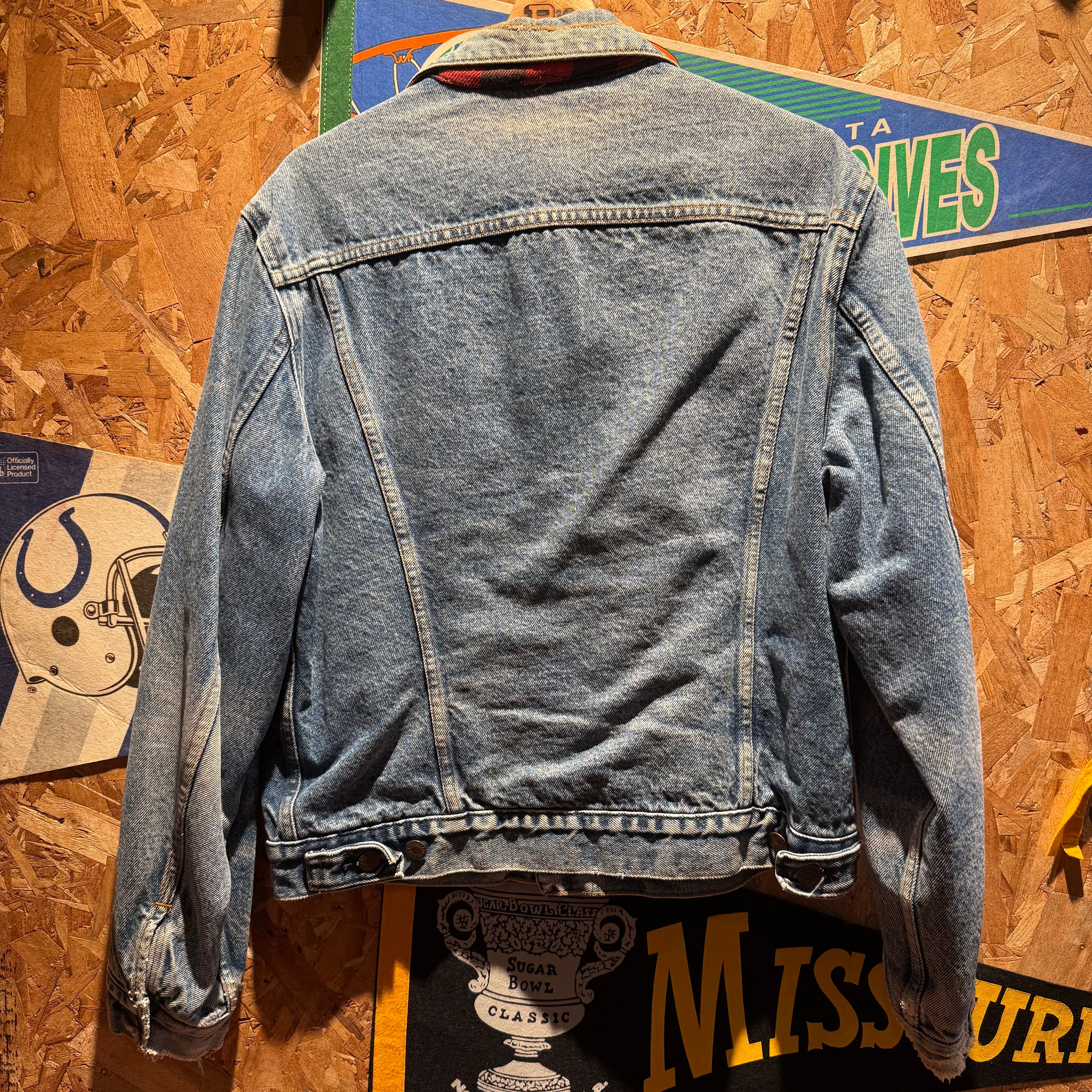 Vintage 70s Flannel-Lined Levi Denim Jean Jacket: M