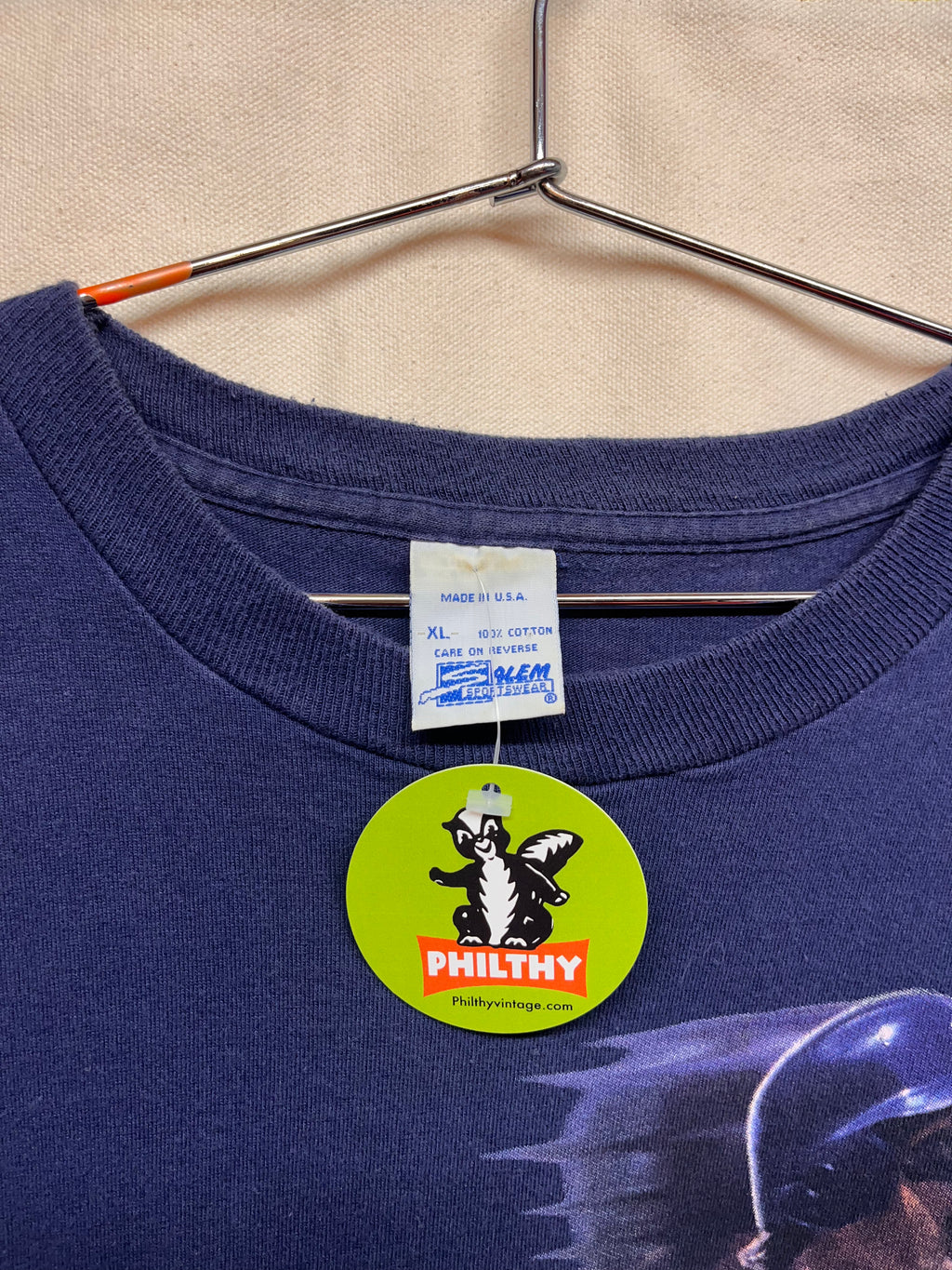 Vintage Don Mattingly New York Yankees Salem Motion 1995 MLB Navy Graphic T-Shirt: XL