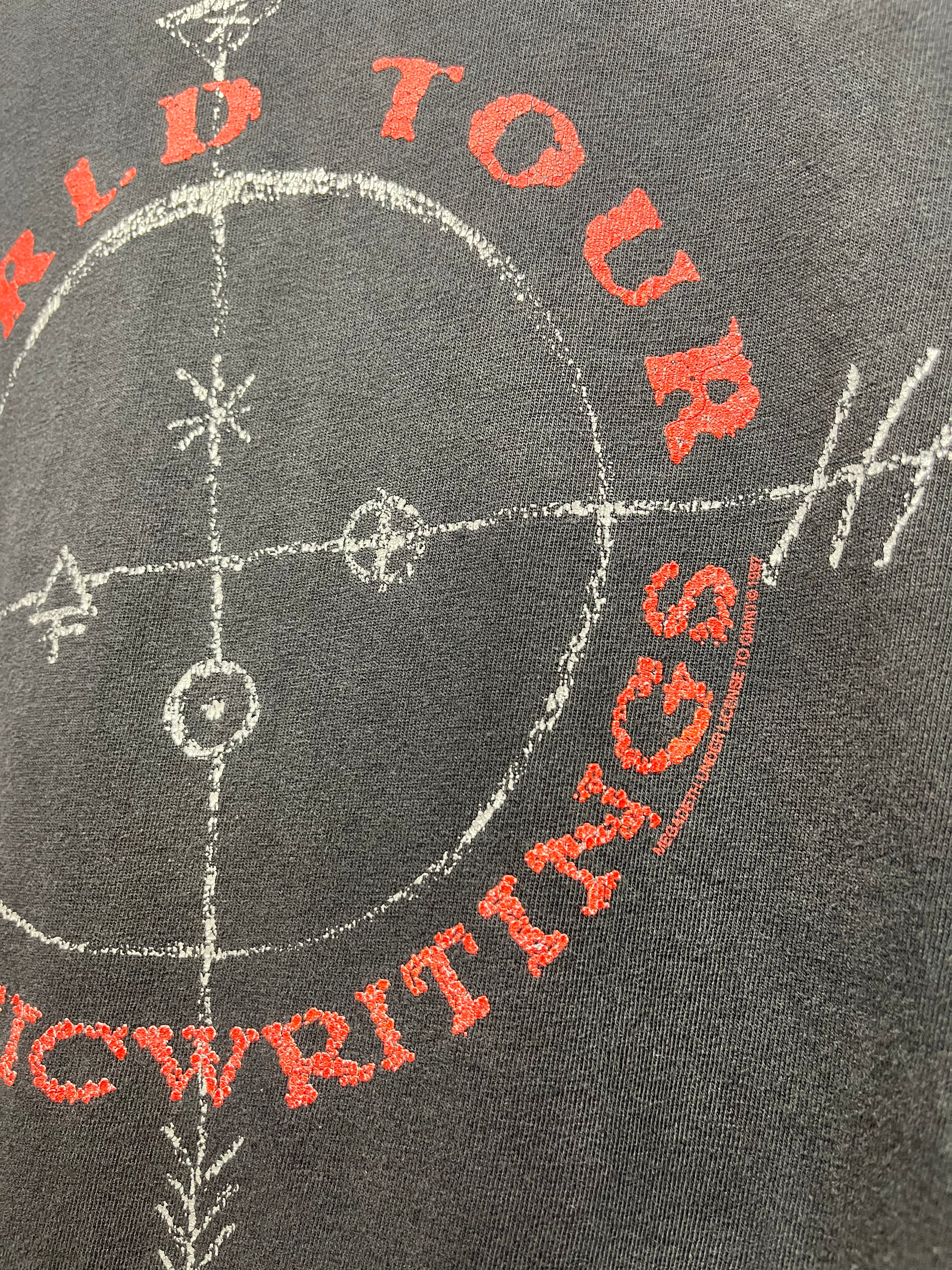 Vintage Megadeth Cryptic Writings World Tour 1998 Giant Black T-Shirt: Large