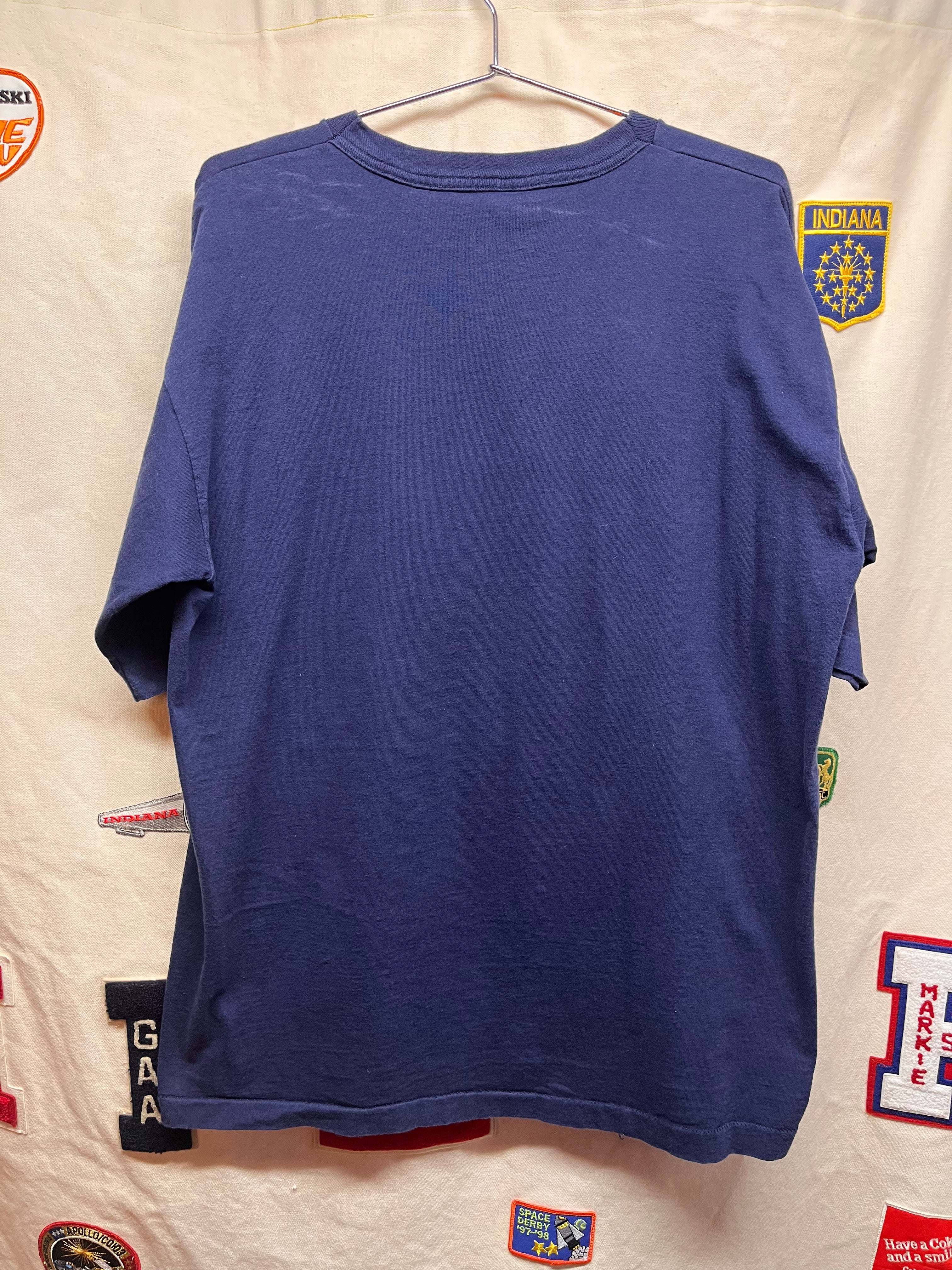 Vintage Don Mattingly New York Yankees Salem Motion 1995 MLB Navy Graphic T-Shirt: XL