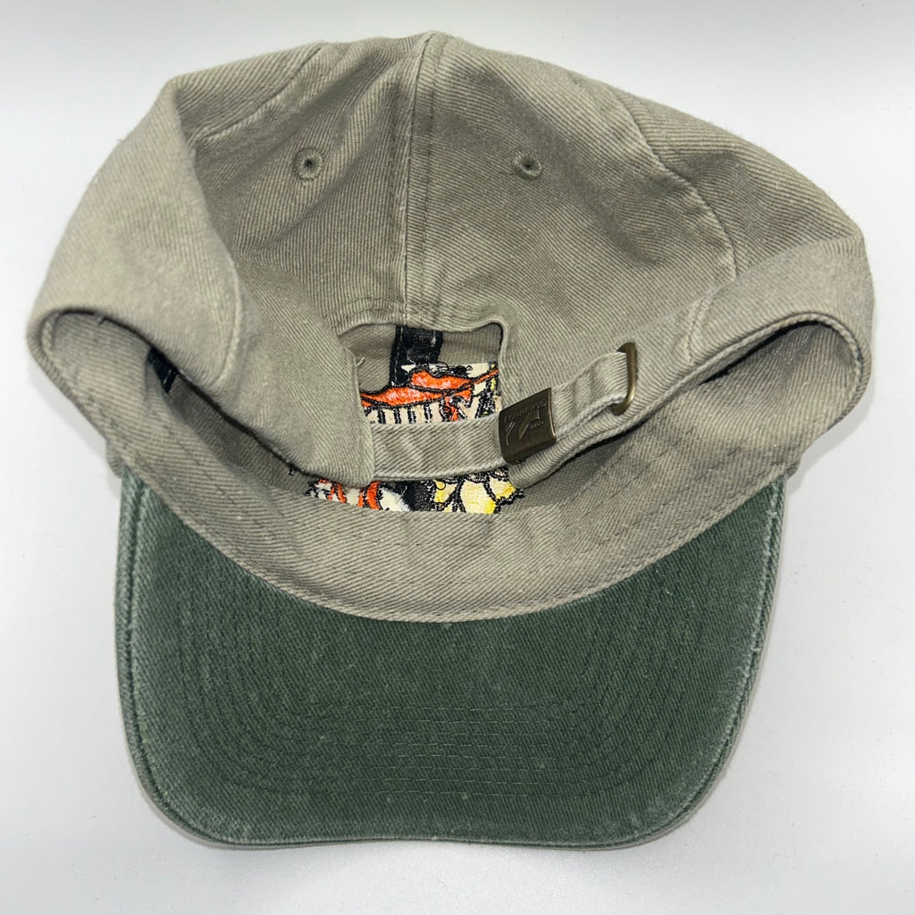 Vintage 1999 Hilly Hundred Bloomington, IN Bike Race Tan Strapback Dad Hat