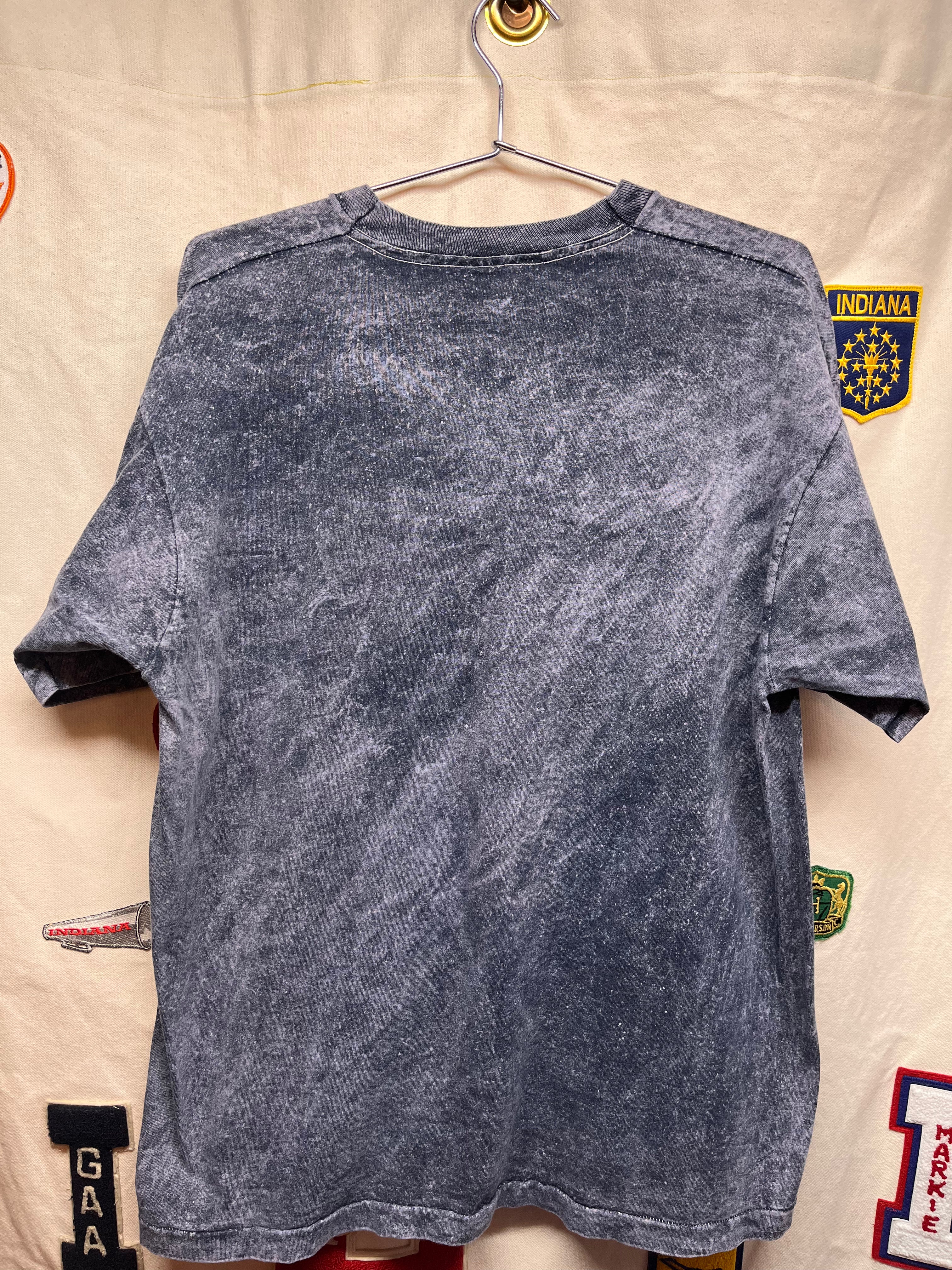 Vintage GE is Lighting Tri-State Light Bulbs Acid Wash Black T-Shirt: XL