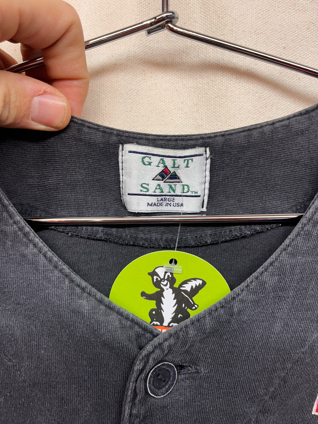 Vintage Indiana University Hoosiers IU Black Galt Sand Cotton Baseball Jersey: Large