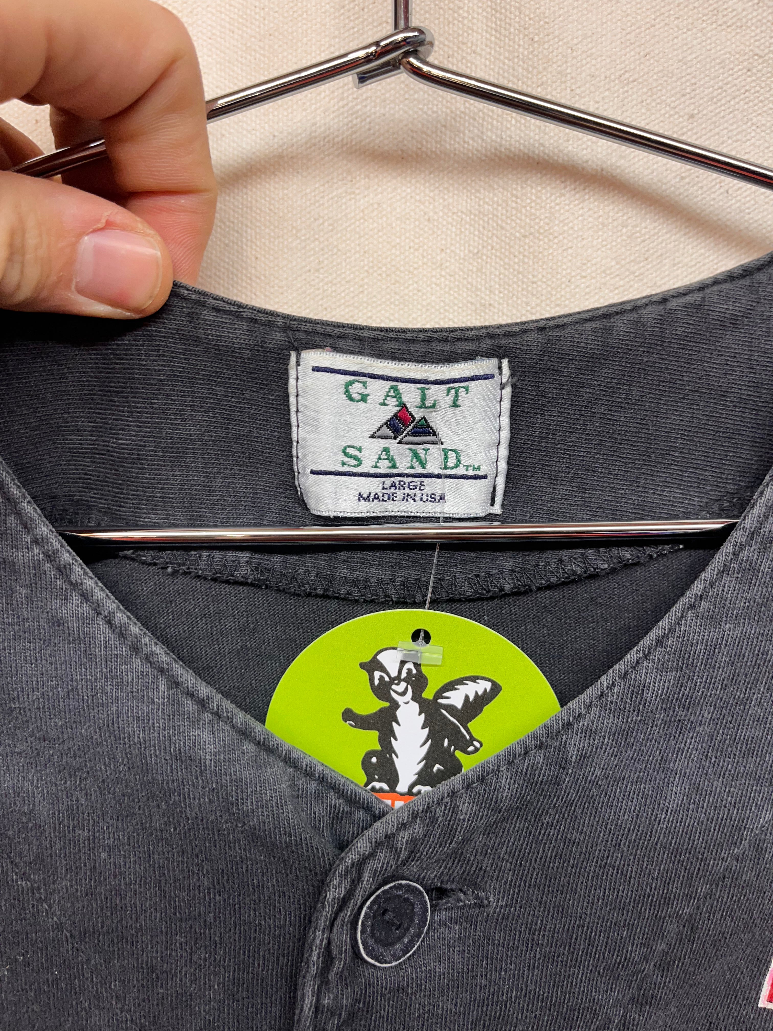 Vintage Indiana University Hoosiers IU Black Galt Sand Cotton Baseball Jersey: Large