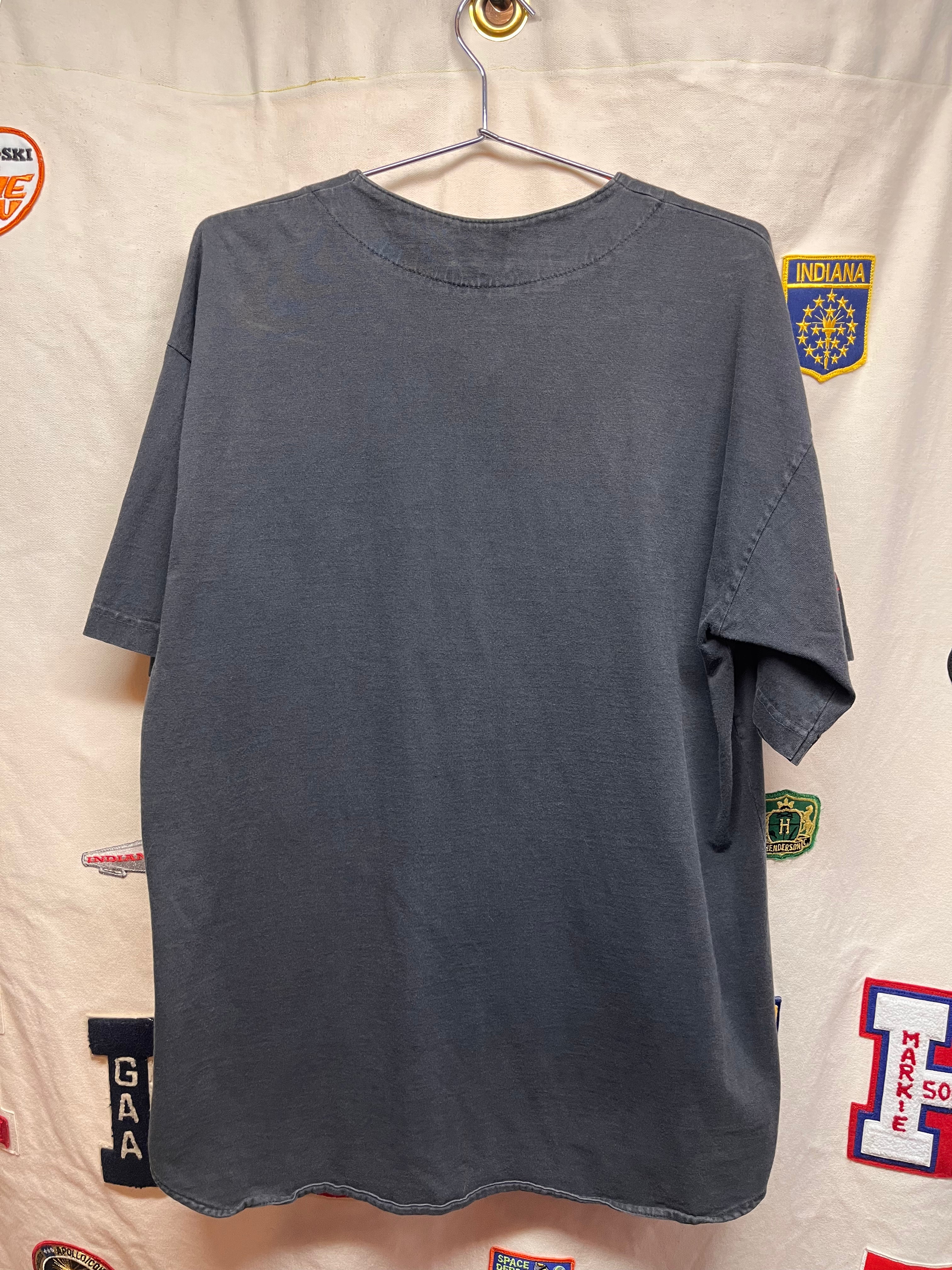 Vintage Indiana University Hoosiers IU Black Galt Sand Cotton Baseball Jersey: Large