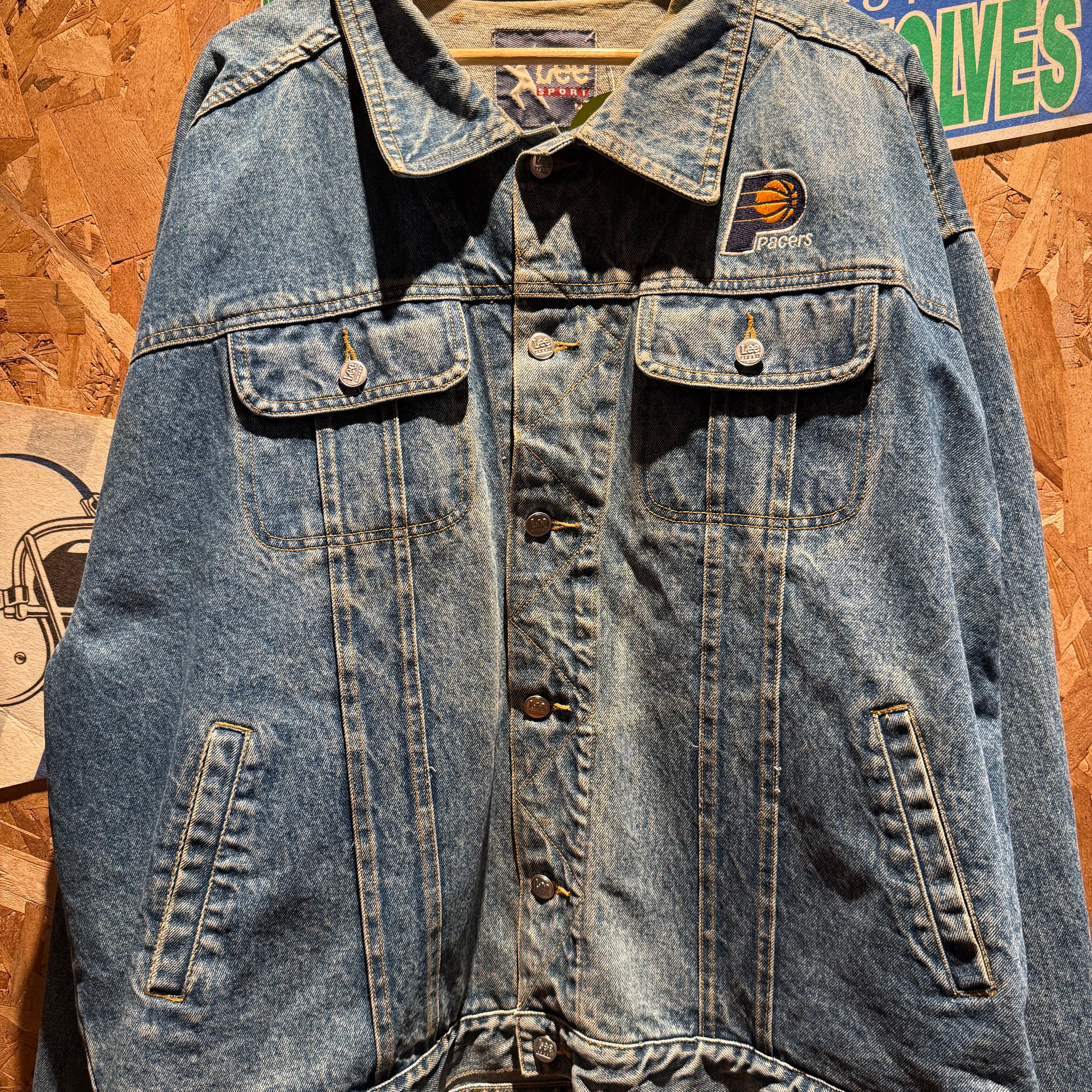 Vintage Levi & Lee Sports Indiana Pacers Denim Jean Jacket: XXL