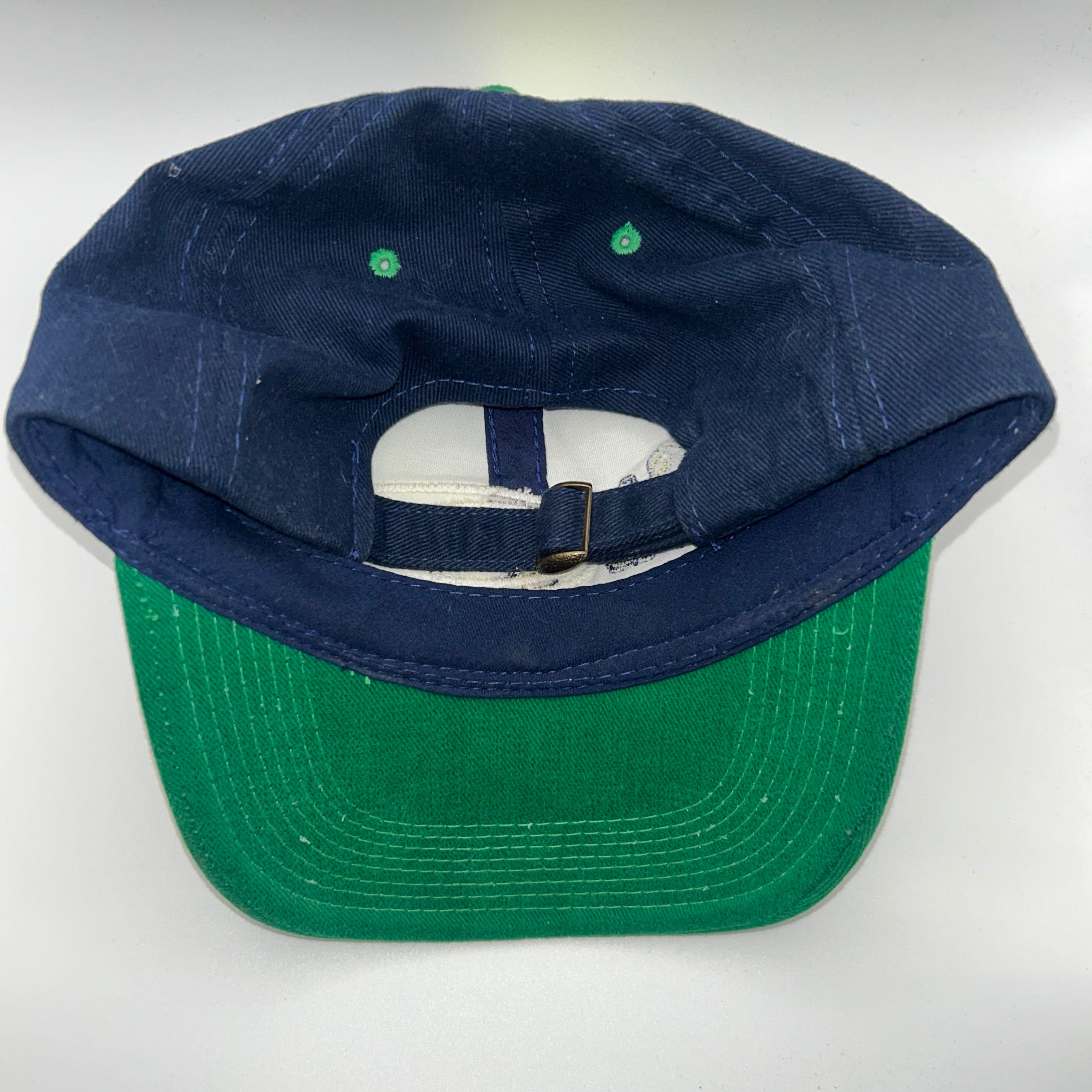 Vintage University of Notre Dame Fighting Irish Navy Green Strapback Hat