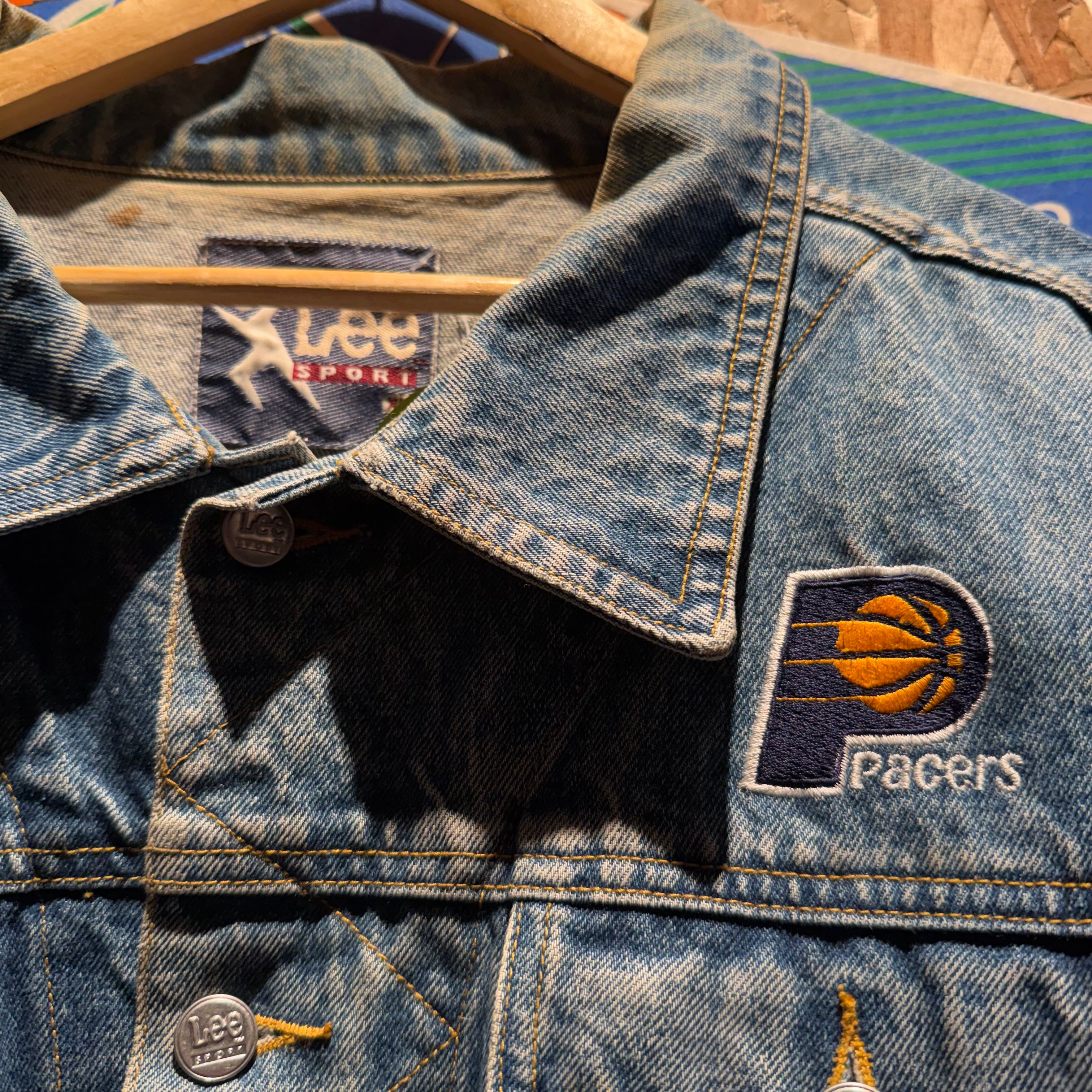 Vintage Levi & Lee Sports Indiana Pacers Denim Jean Jacket: XXL
