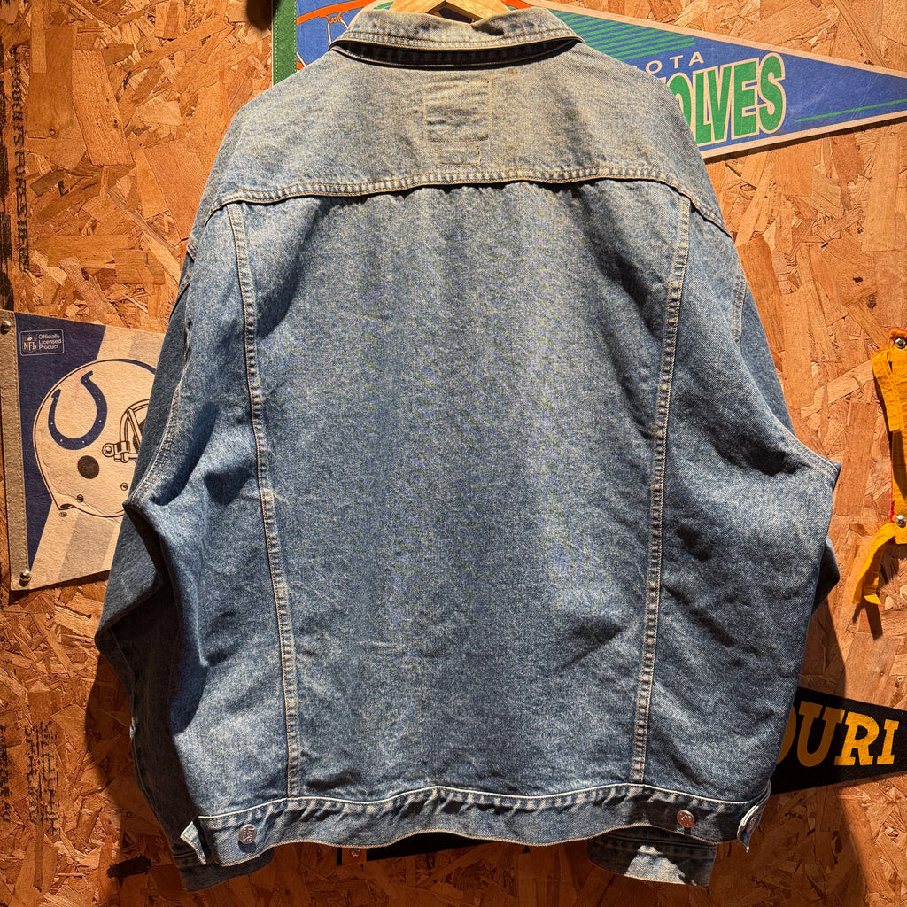 Vintage Lee Sport Indiana Pacers NBA Denim Trucker Jean Jacket: XXL