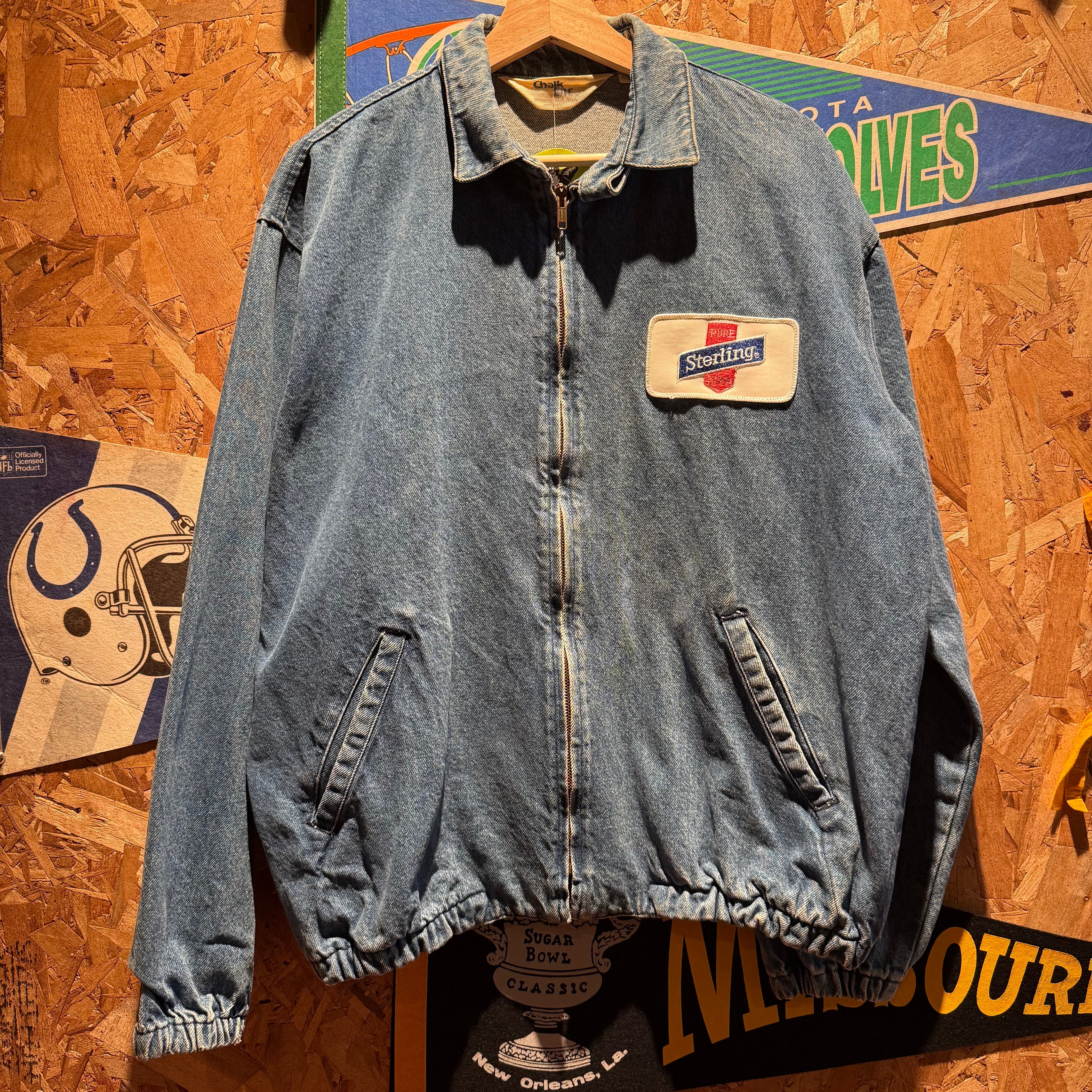 Vinatge Chalk Line Sterling Patch Denim Jacket: L