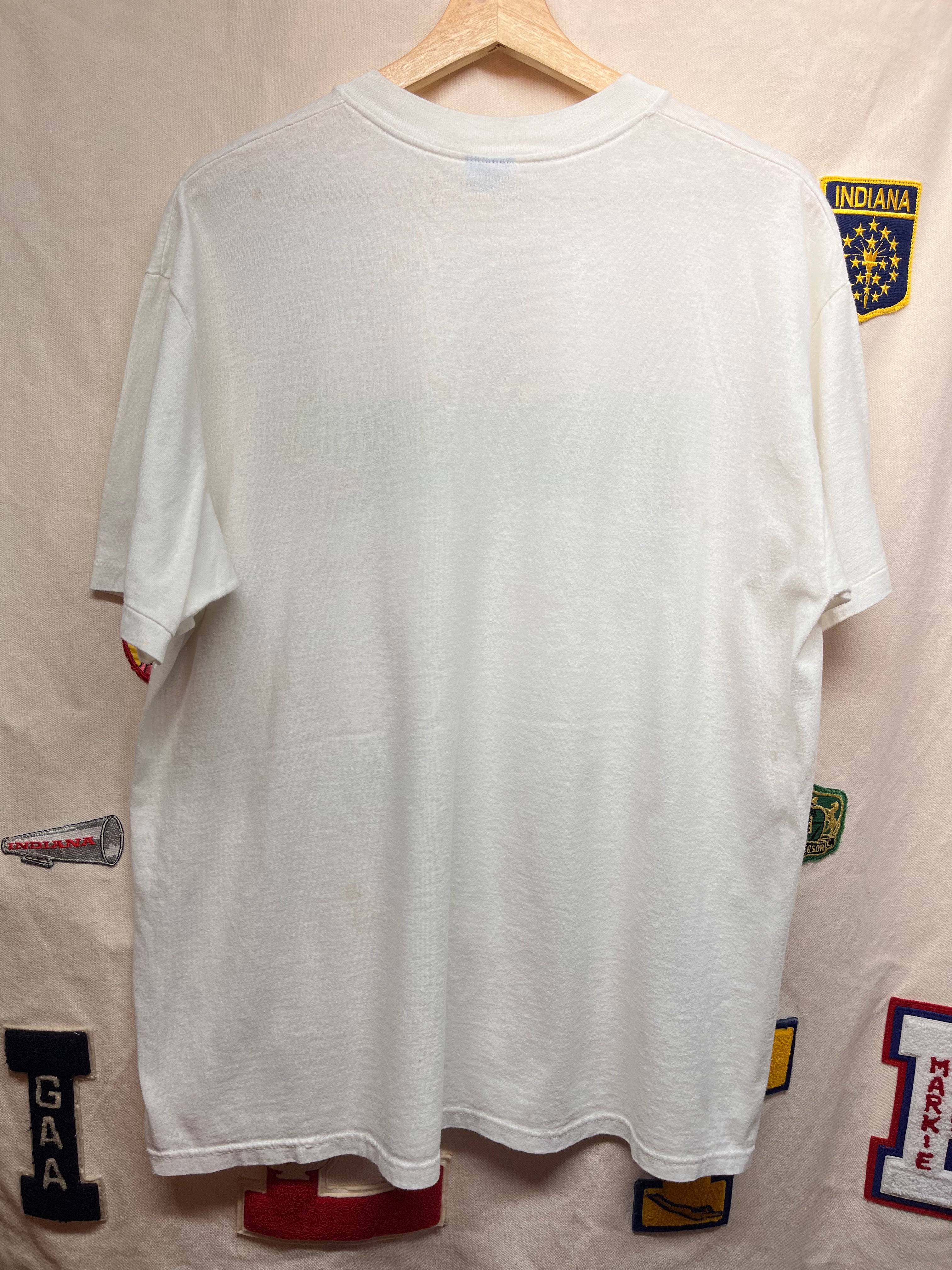 Vintage Ray Ban Wayfarer Bausch & Lomb Sunglasses Beach Promo White T-Shirt: XL