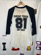 Load image into Gallery viewer, Vtg Cheap Trick Band 1981 On Tour Raglan Baseball T-Shirt: Large

