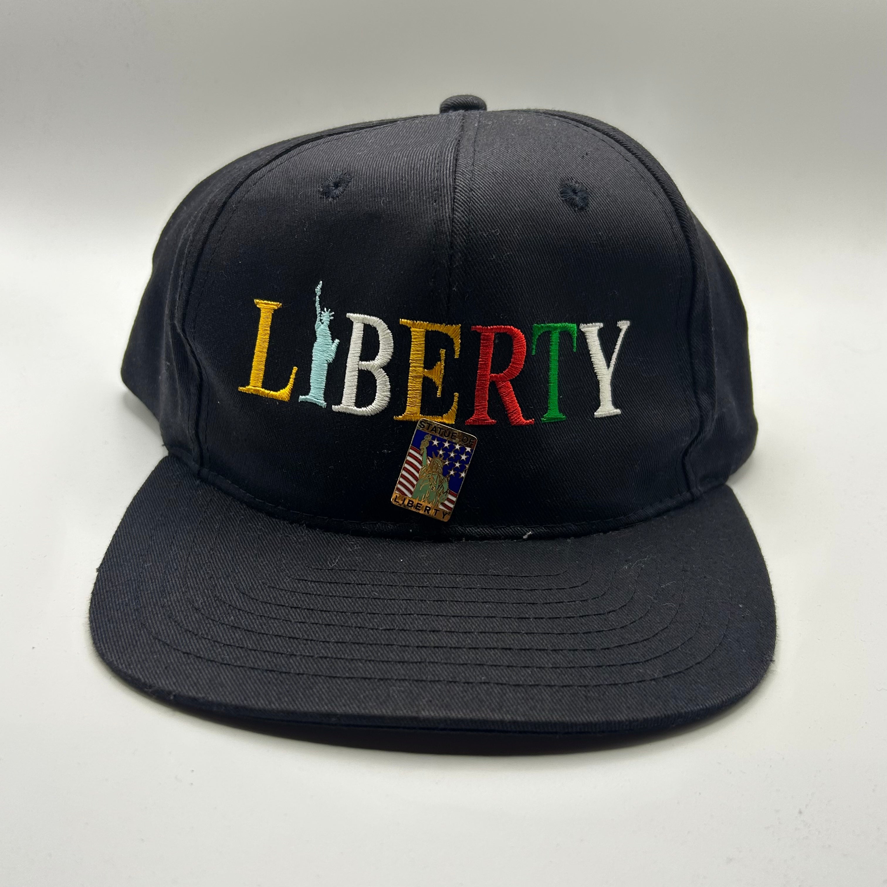 Vintage Statue of Liberty New York City Black Snapback Hat