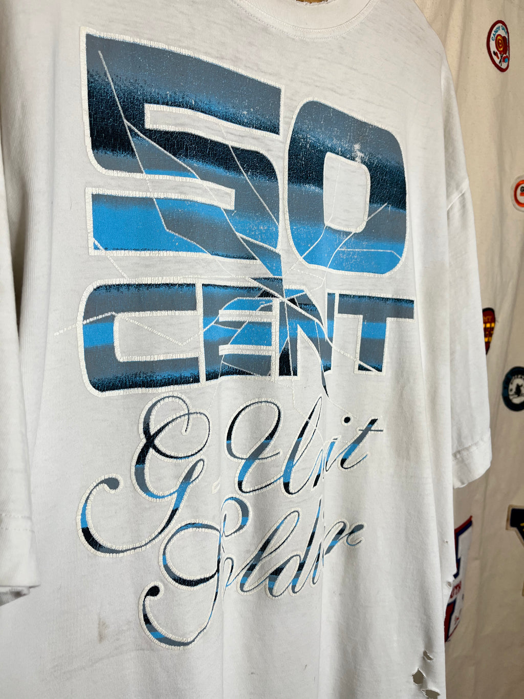 Vintage 50 Cent G Unit Soldier White Rap T-Shirt: 3XL