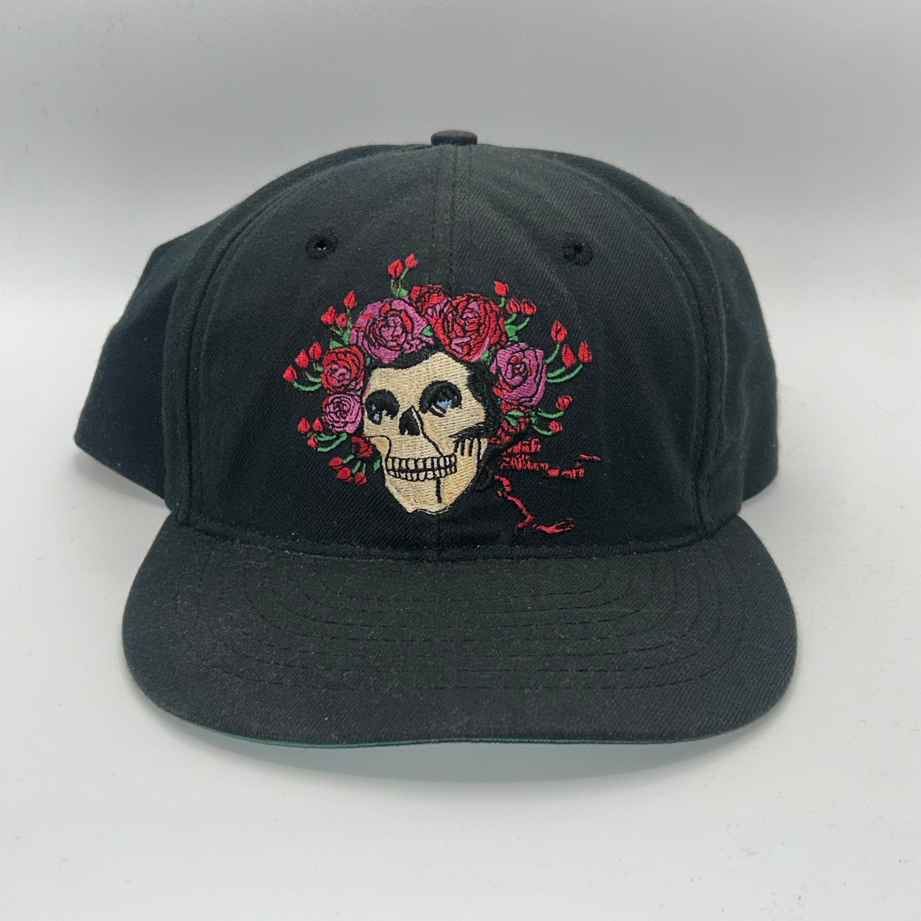 Vintage 90's Grateful Dead Black Wool Bertha Shakedown Street Snapback Hat