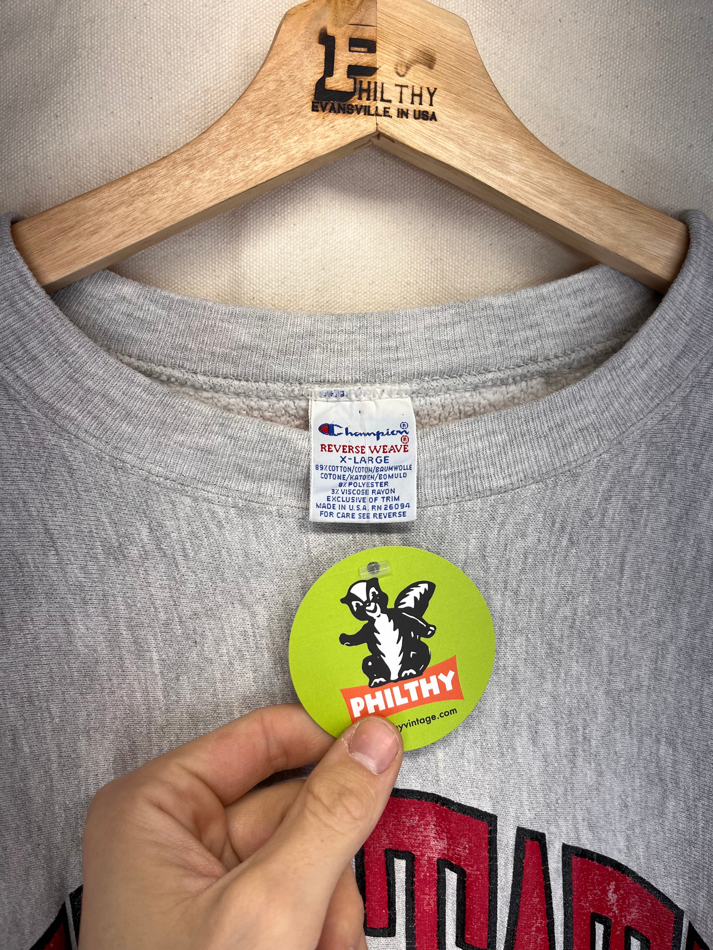 Vintage Ohio State University Grey Champion Reverse Weave Sweatshirt: XL