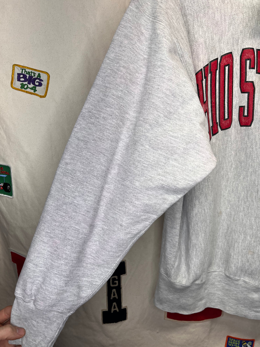 Vintage Ohio State University Grey Champion Reverse Weave Sweatshirt: XL
