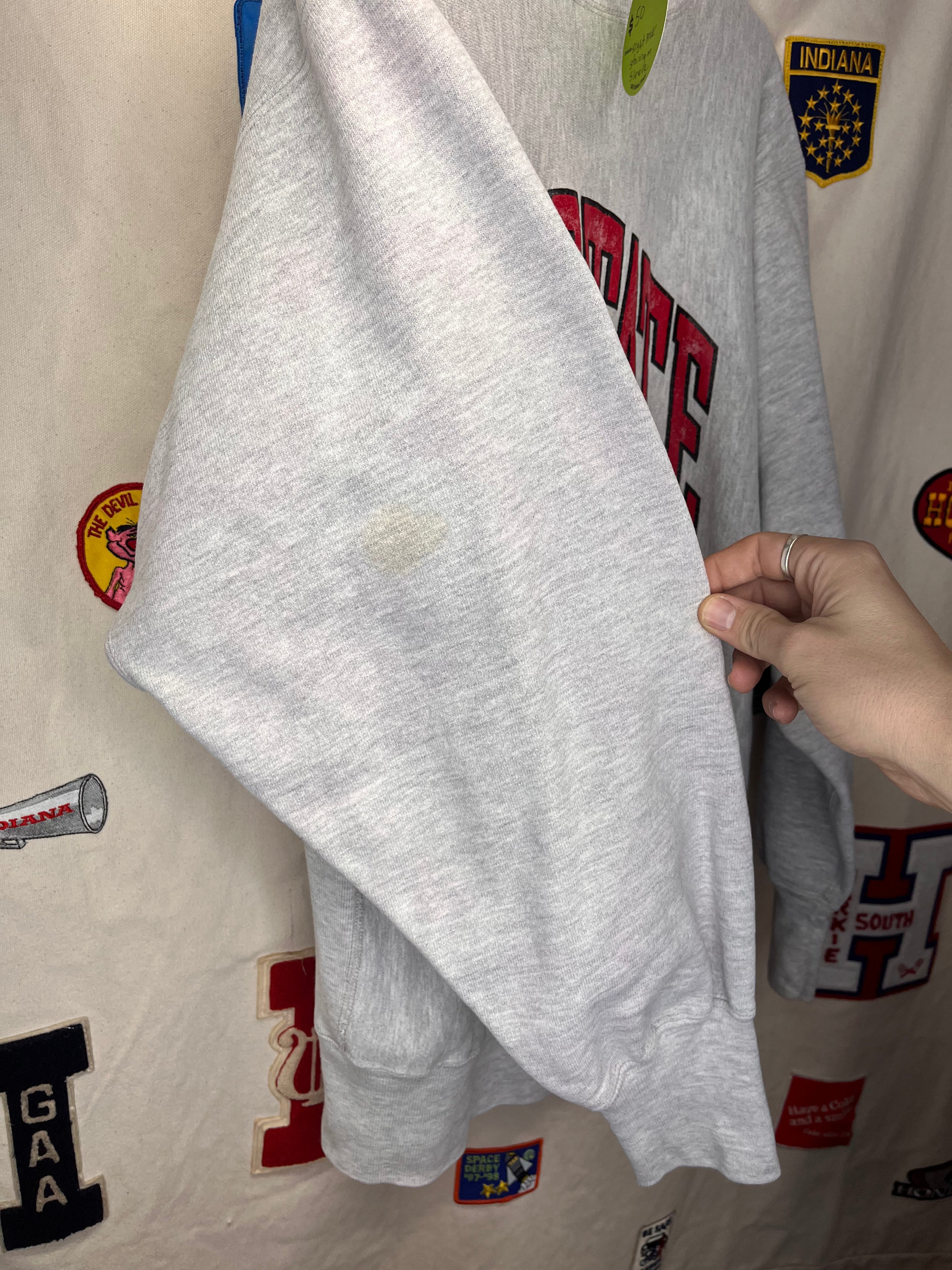 Vintage Ohio State University Grey Champion Reverse Weave Sweatshirt: XL