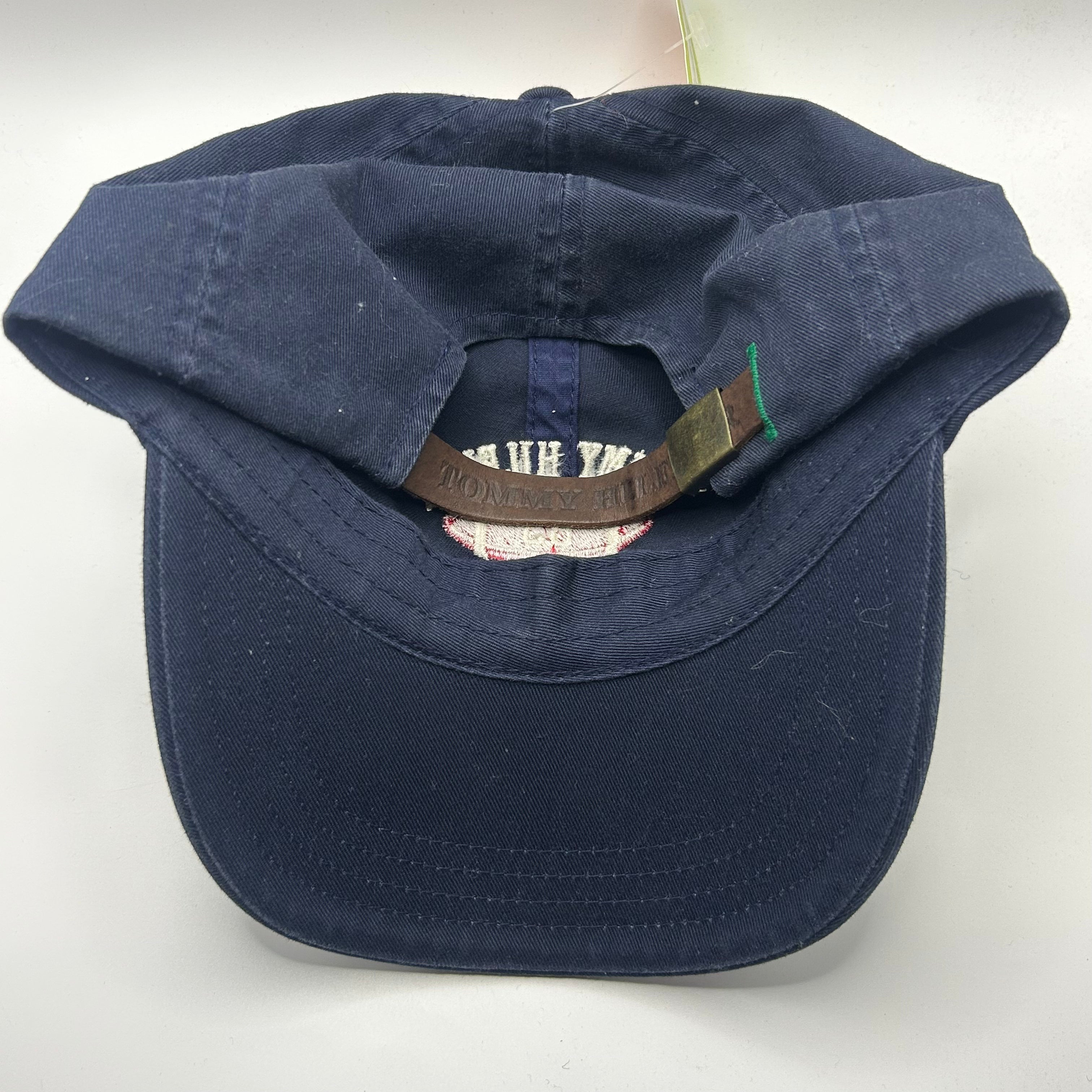 Vintage Tommy Hilfiger Athletic Department Football Navy Strapback Dad Hat