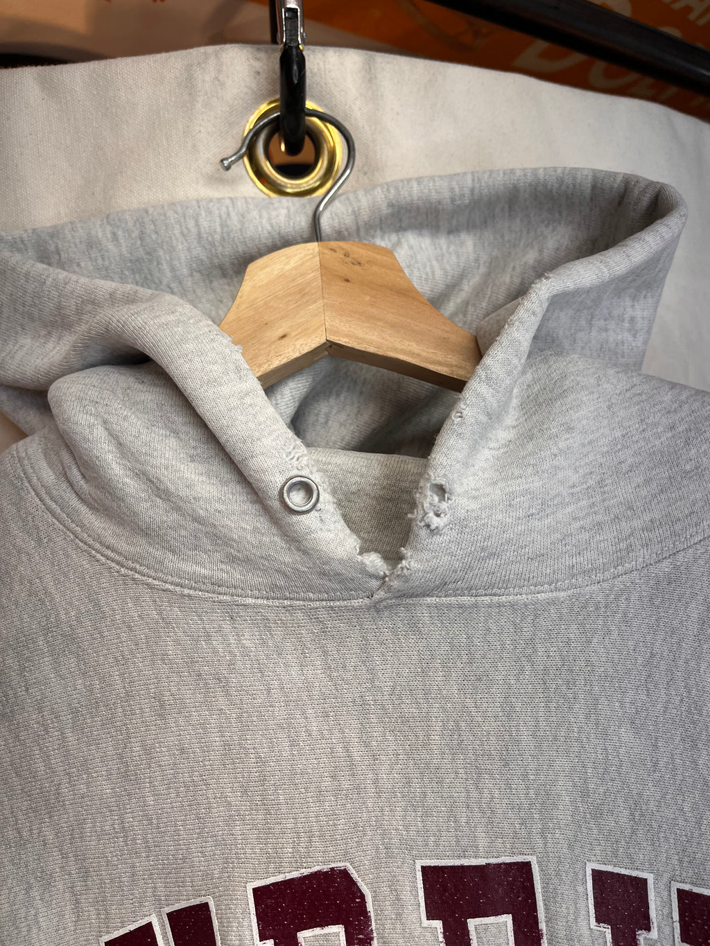 Vintage Eureka College Reverse Weave Gribble Grey Sweatshirt Hoodie: XL