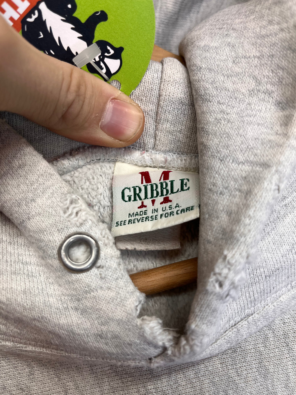 Vintage Eureka College Reverse Weave Gribble Grey Sweatshirt Hoodie: XL