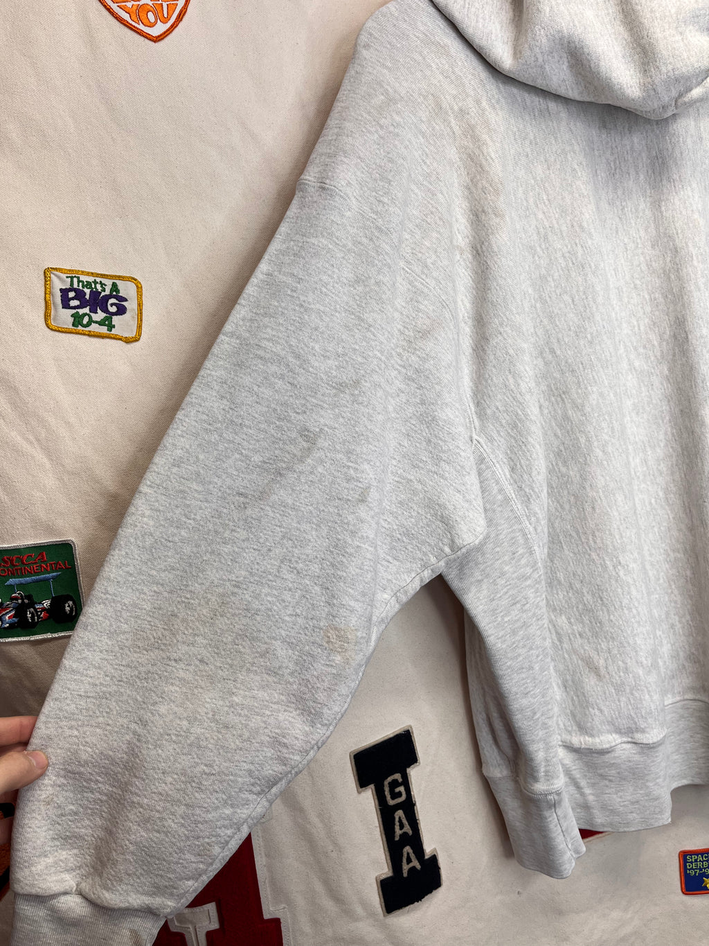 Vintage Eureka College Reverse Weave Gribble Grey Sweatshirt Hoodie: XL