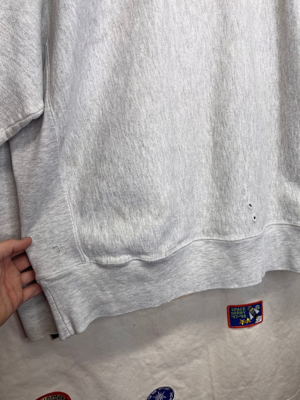 Vintage Eureka College Reverse Weave Gribble Grey Sweatshirt Hoodie: XL