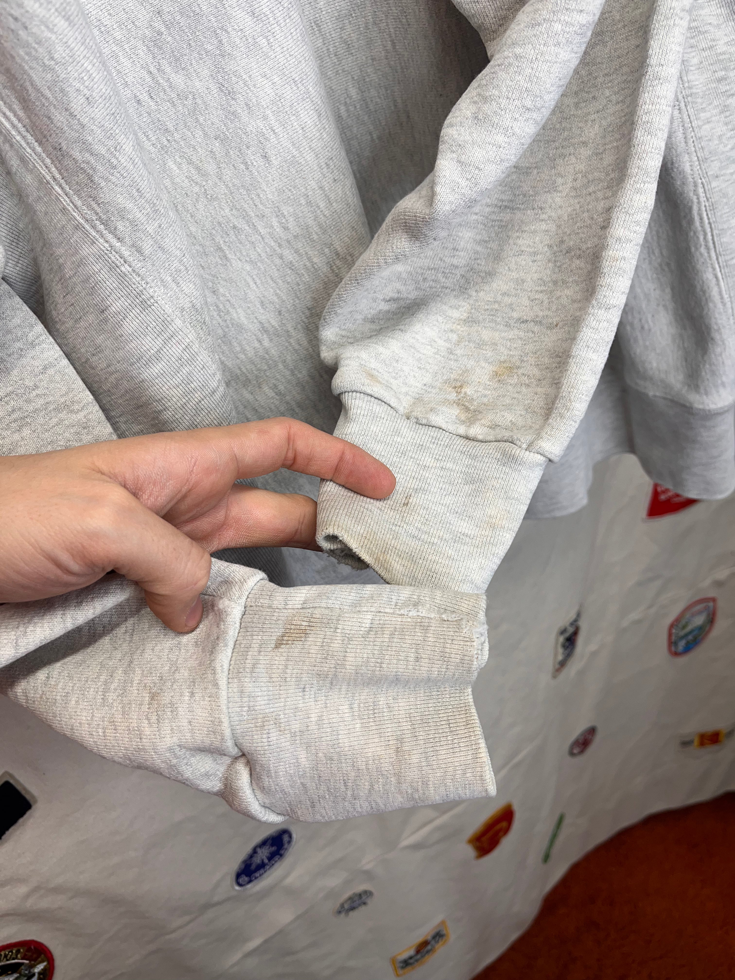 Vintage Eureka College Reverse Weave Gribble Grey Sweatshirt Hoodie: XL