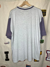 Load image into Gallery viewer, Vintage Georgetown Lightening Gray Faded Colorblock T-Shirt: XL
