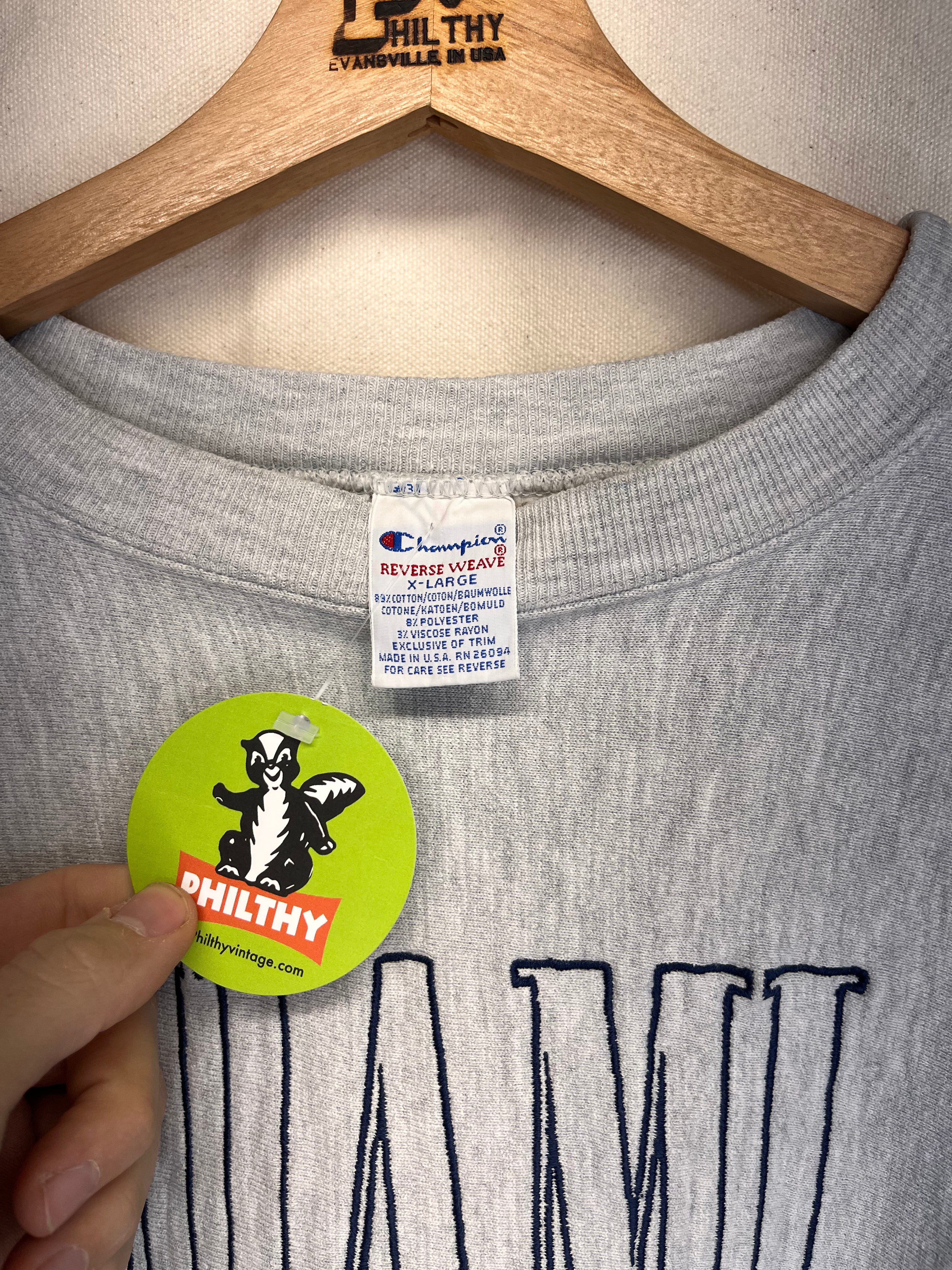 Vintage Miami Ohio University Grey Champion Reverse Weave Sweatshirt: XL