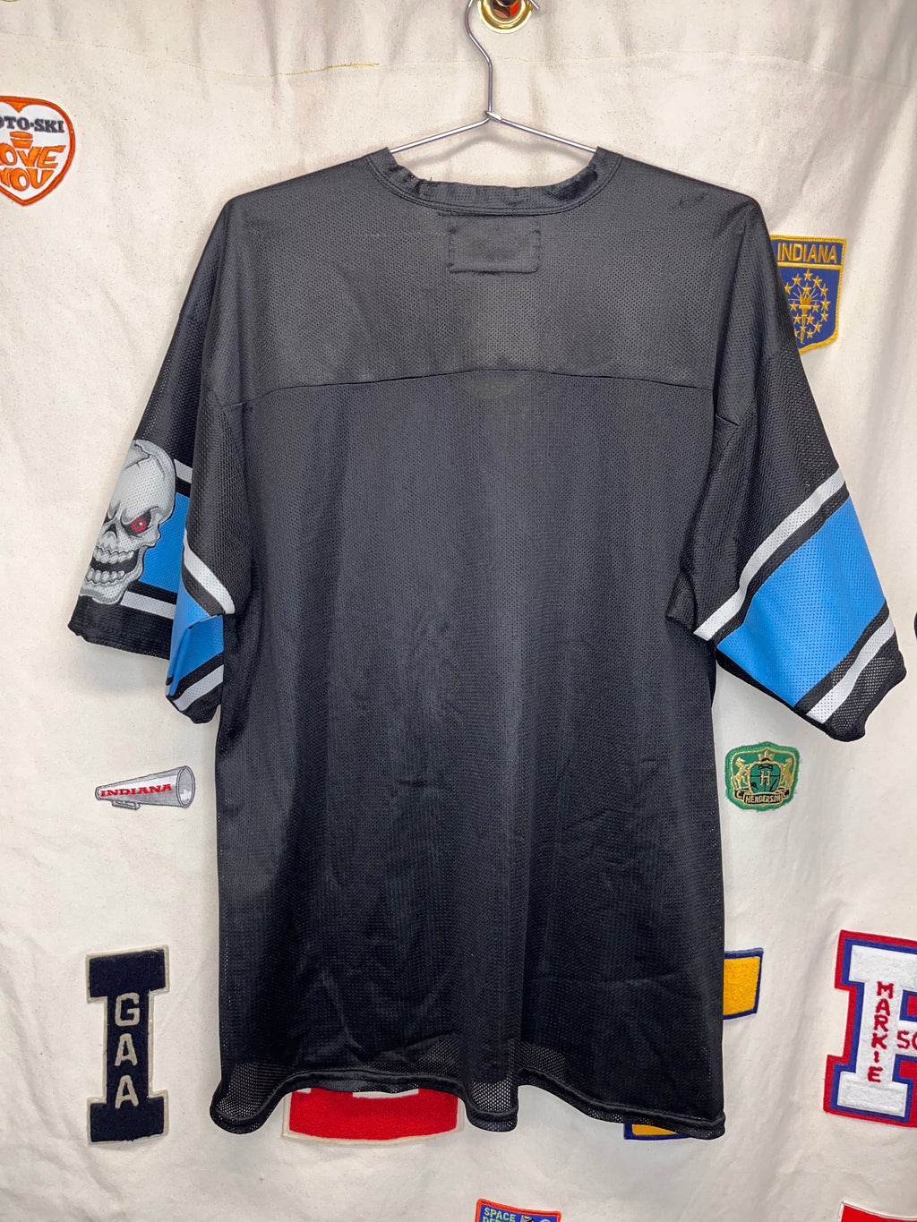 Vintage Stone Cold Steve Austin Skeleton Skull Wrestling WWF WWE Black Mesh Jersey: Large