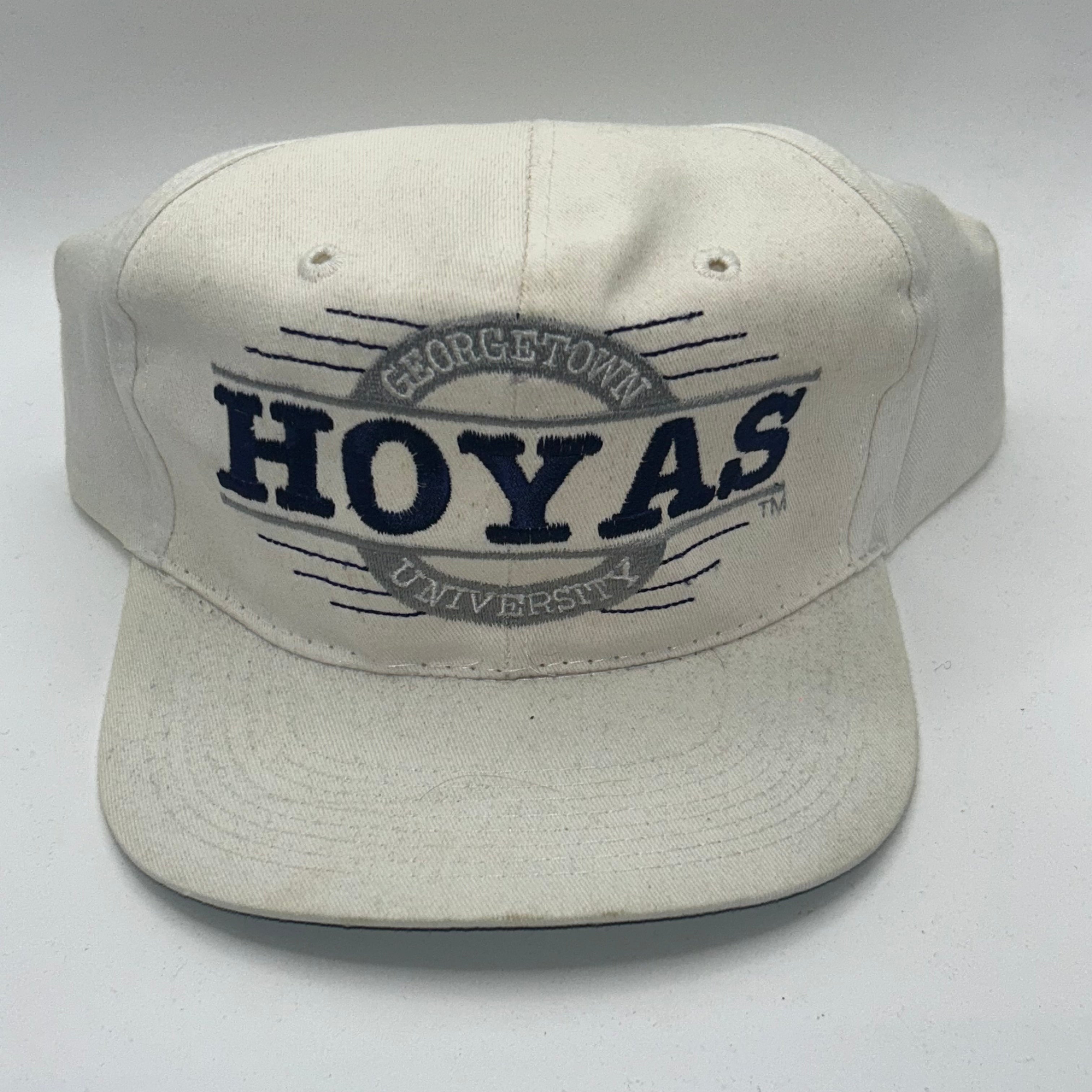 Vintage Georgetown University Hoyas White Snapback Hat