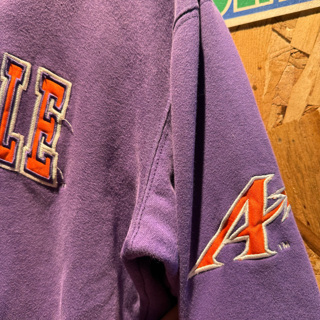 Vintage University of Evansville Purple Aces Zip-Up Hoodie: M