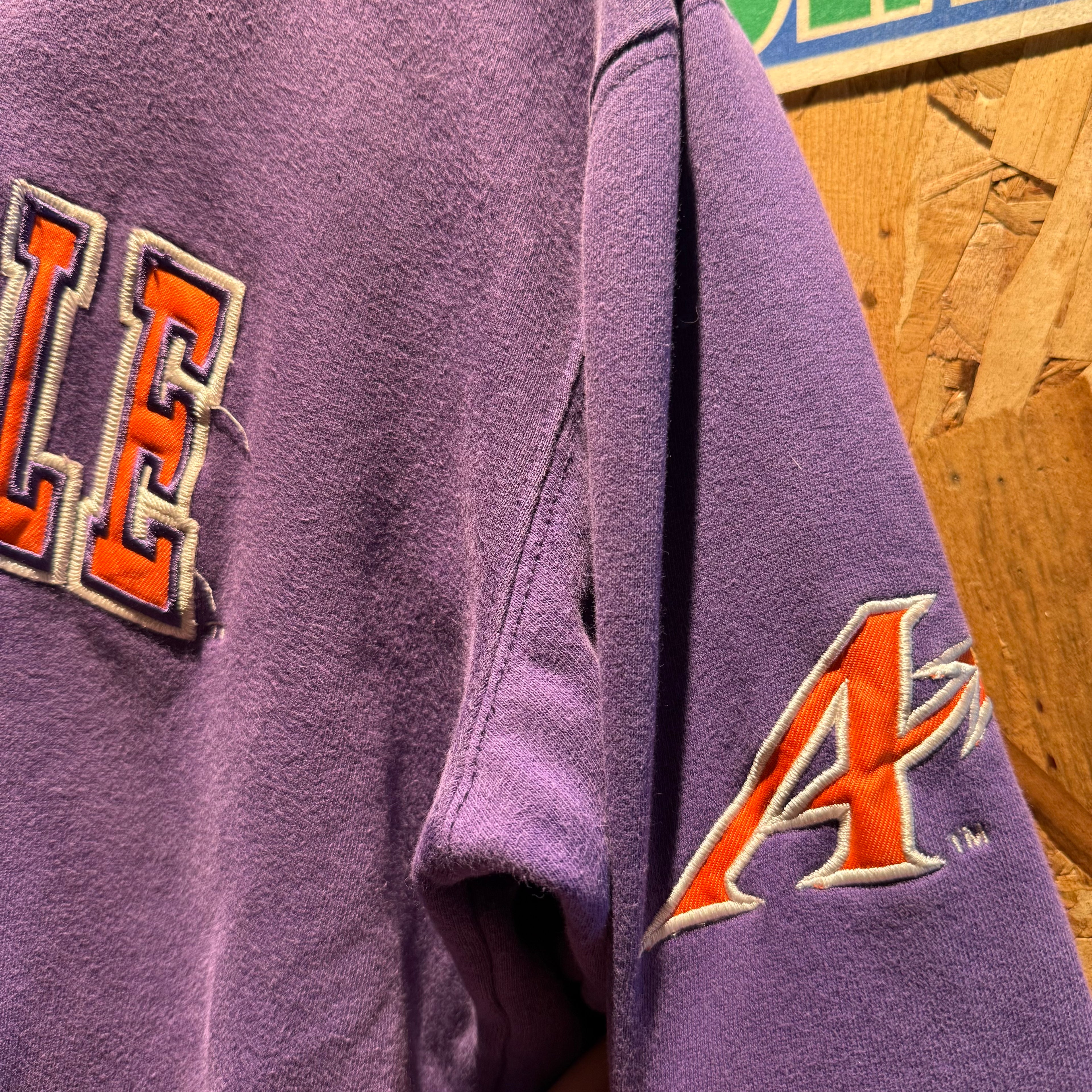 Vintage University of Evansville Purple Aces Zip-Up Hoodie: M